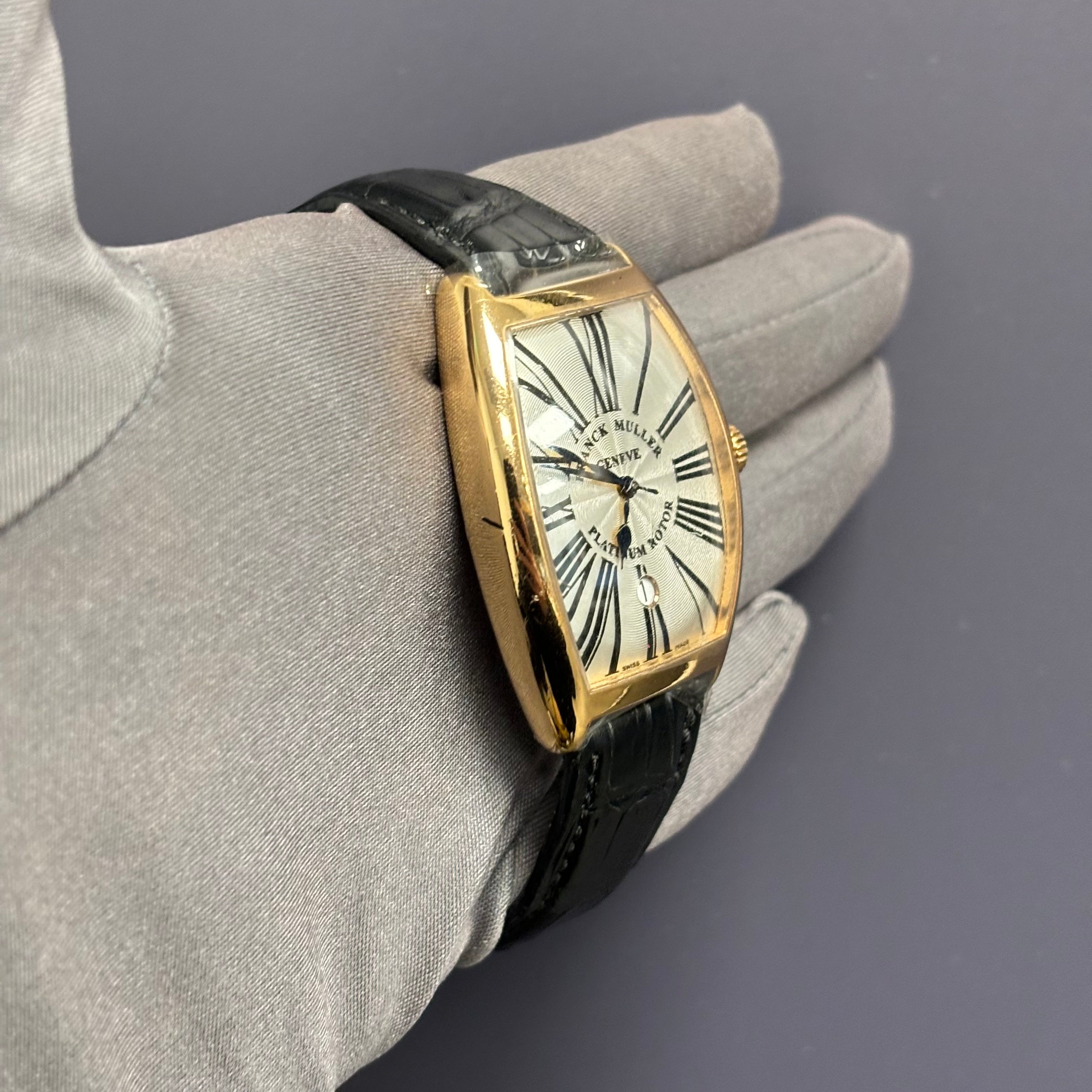 Franck Muller Curvex 34mm White Dial Ref# 6850 B SC DT RA - Happy Jewelers Fine Jewelry Lifetime Warranty