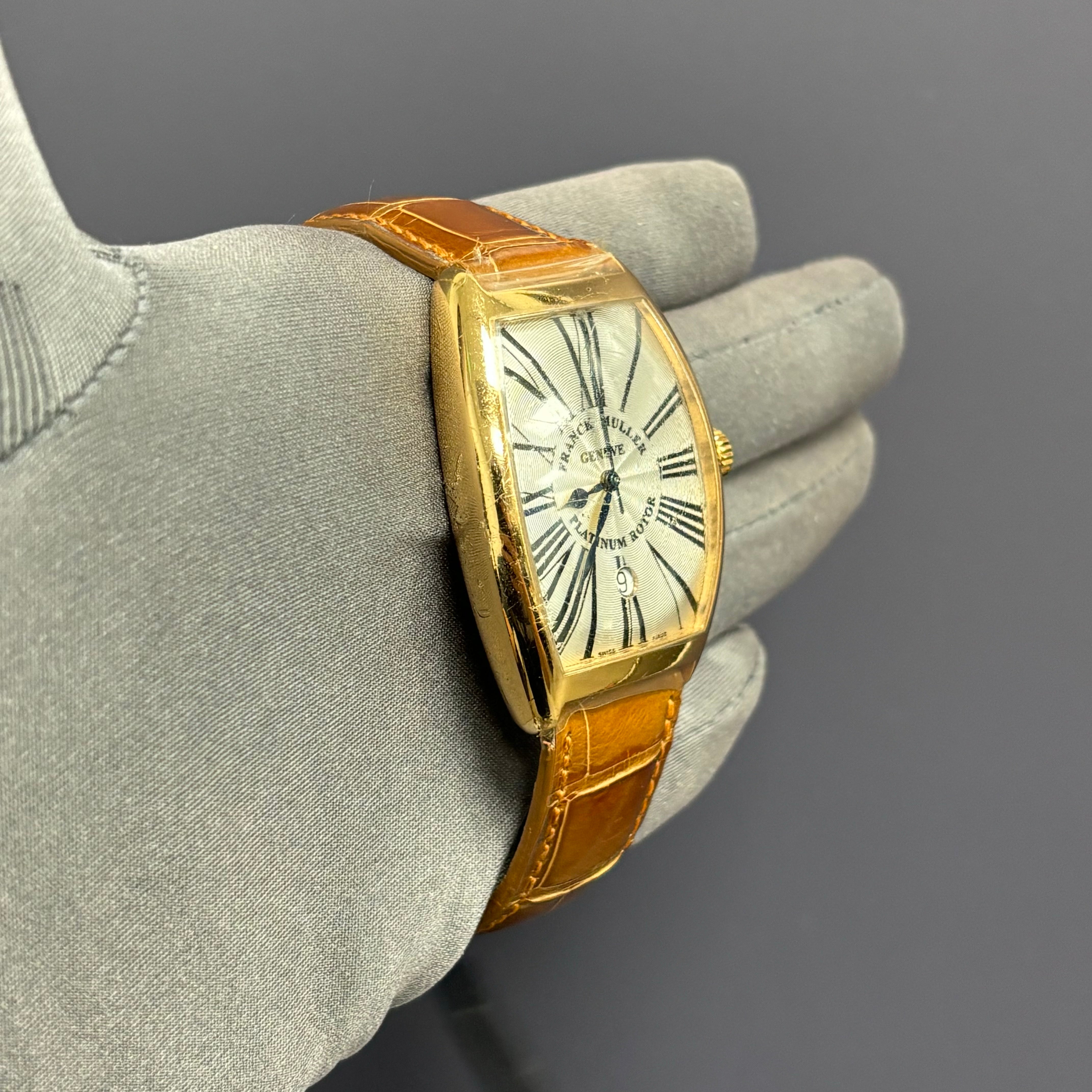 Franck Muller Curvex 34mm White Dial Ref# 6850 B SC DT RA - Happy Jewelers Fine Jewelry Lifetime Warranty
