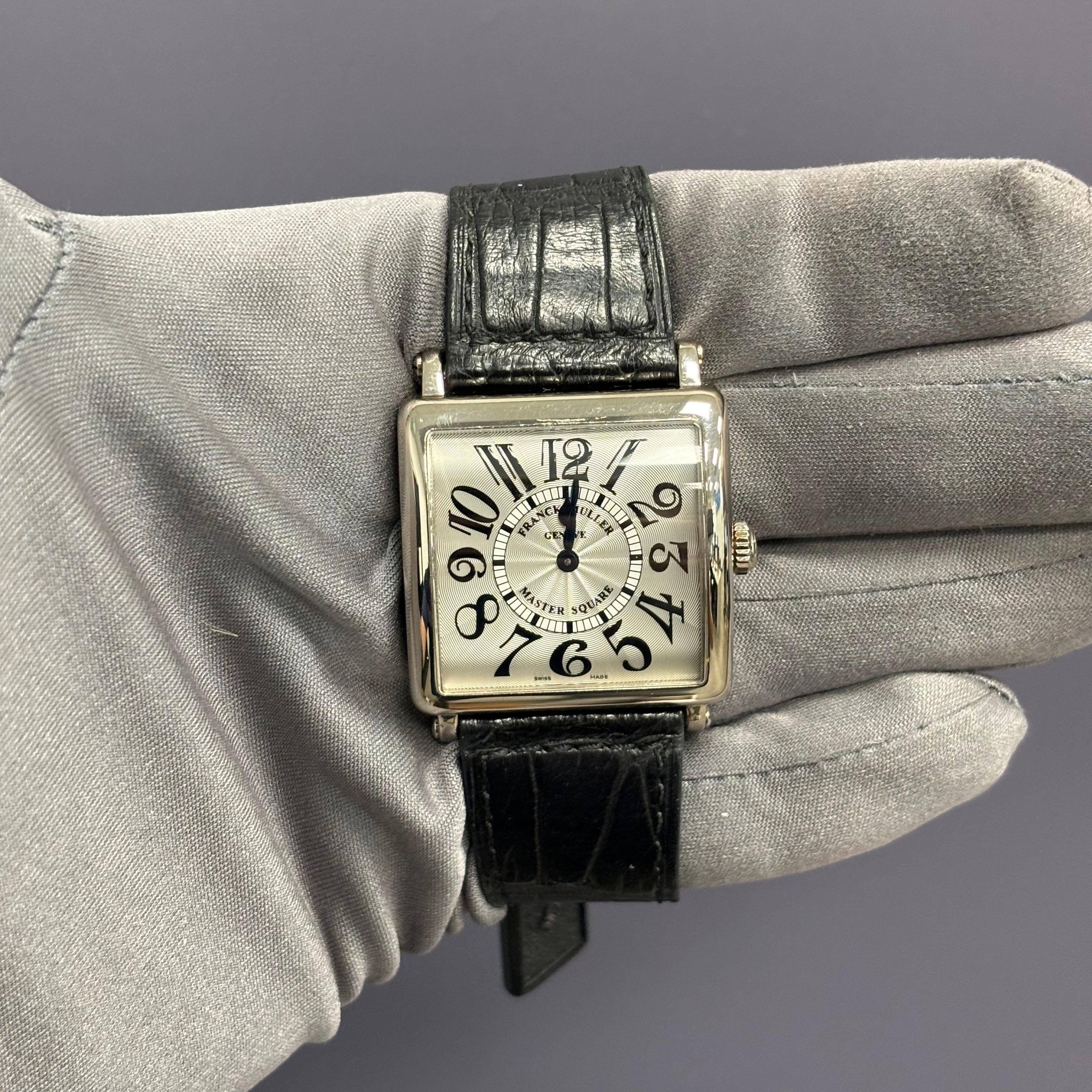 Franck Muller Master Square 32mm Silver Dial Watch Ref# 6002 M QZ V - Happy Jewelers Fine Jewelry Lifetime Warranty