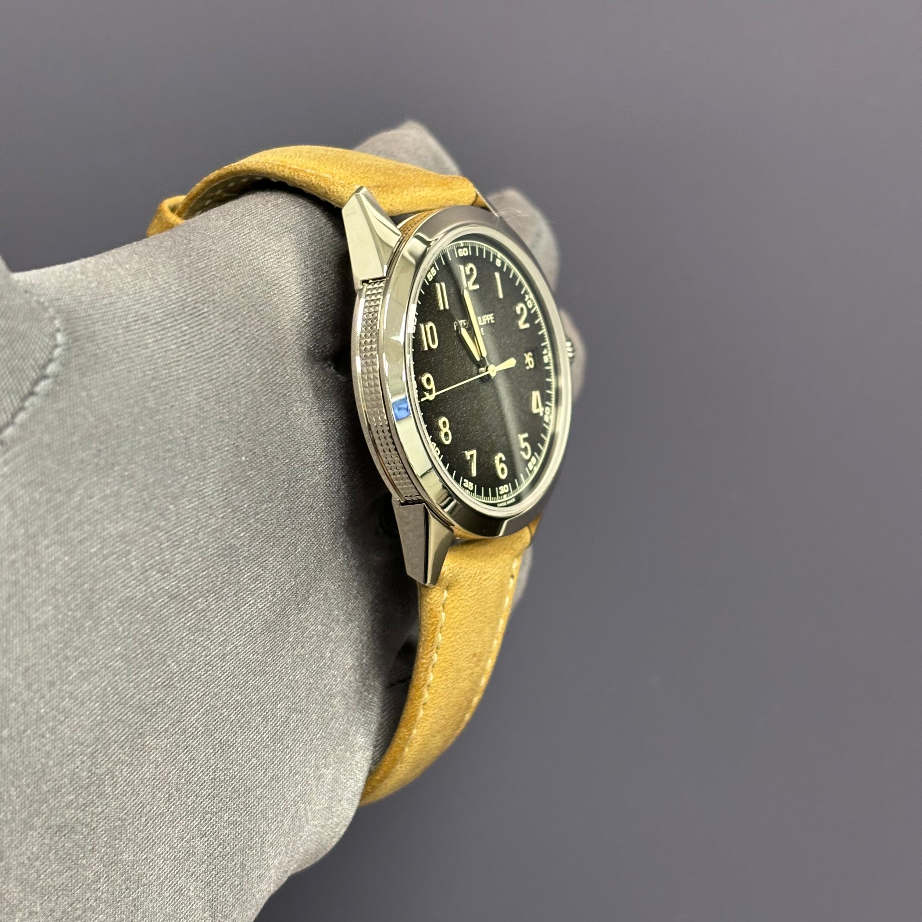 Patek Philippe Calatrava TIFFANY & CO. 40mm Charcoal Dial Watch Ref# 5226G-001 - Happy Jewelers Fine Jewelry Lifetime Warranty