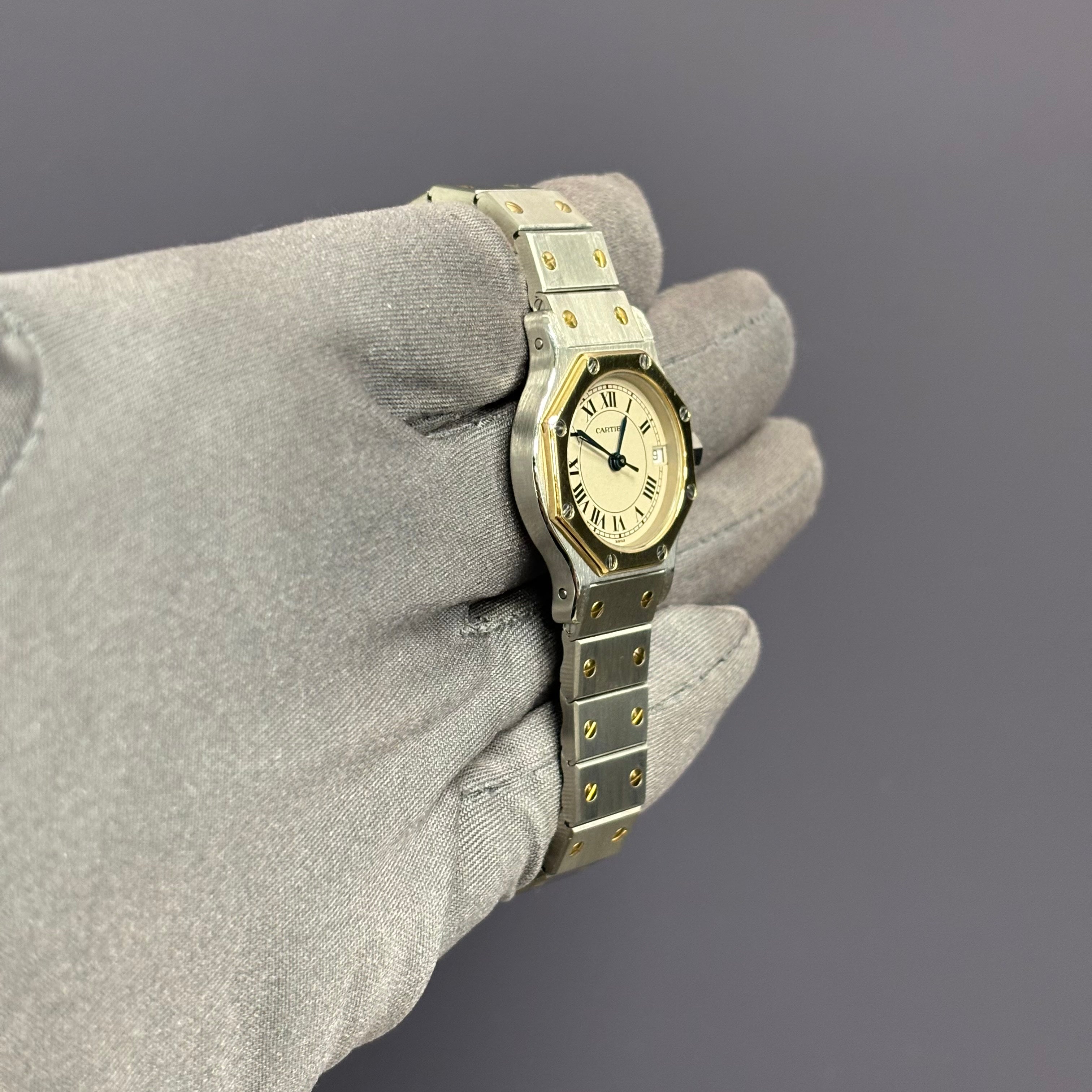 Cartier Santos 25mm Ivory Dial Watch Ref# W2001683 - Happy Jewelers Fine Jewelry Lifetime Warranty