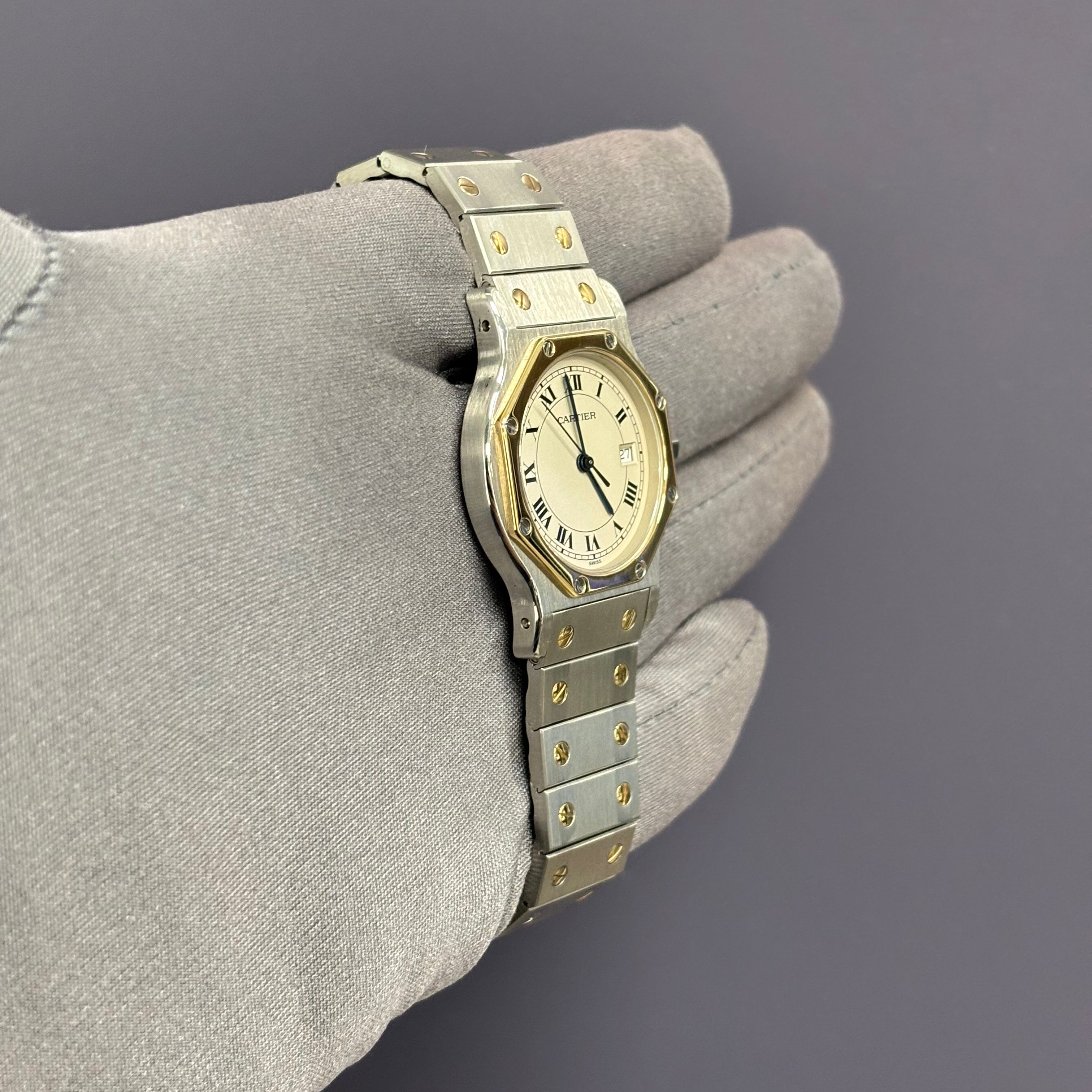 Cartier Santos 30mm Ivory Dial Watch Ref# W2001583 - Happy Jewelers Fine Jewelry Lifetime Warranty