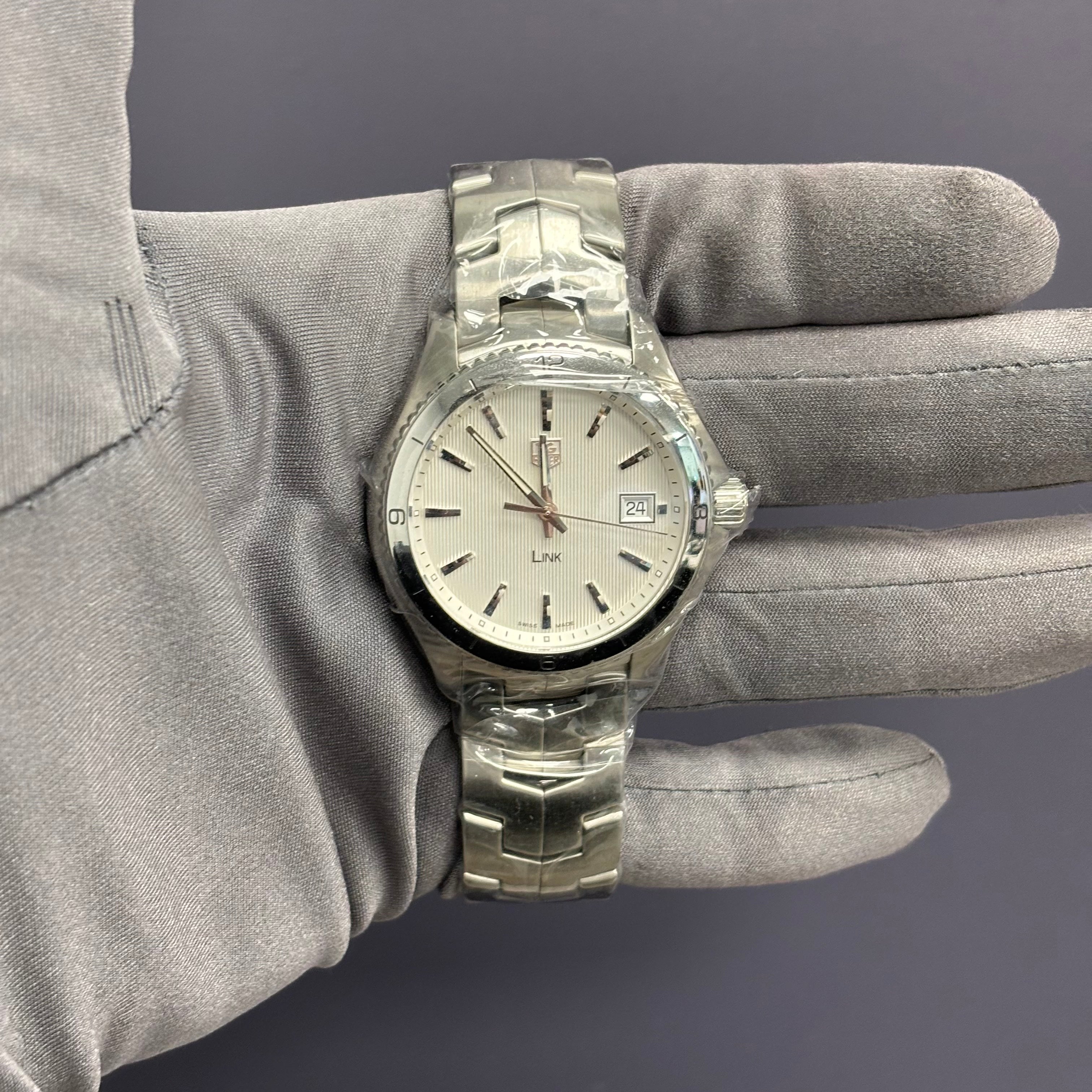 Tag Heuer Link 40mm White Dial Watch Ref# WAT1111 - Happy Jewelers Fine Jewelry Lifetime Warranty