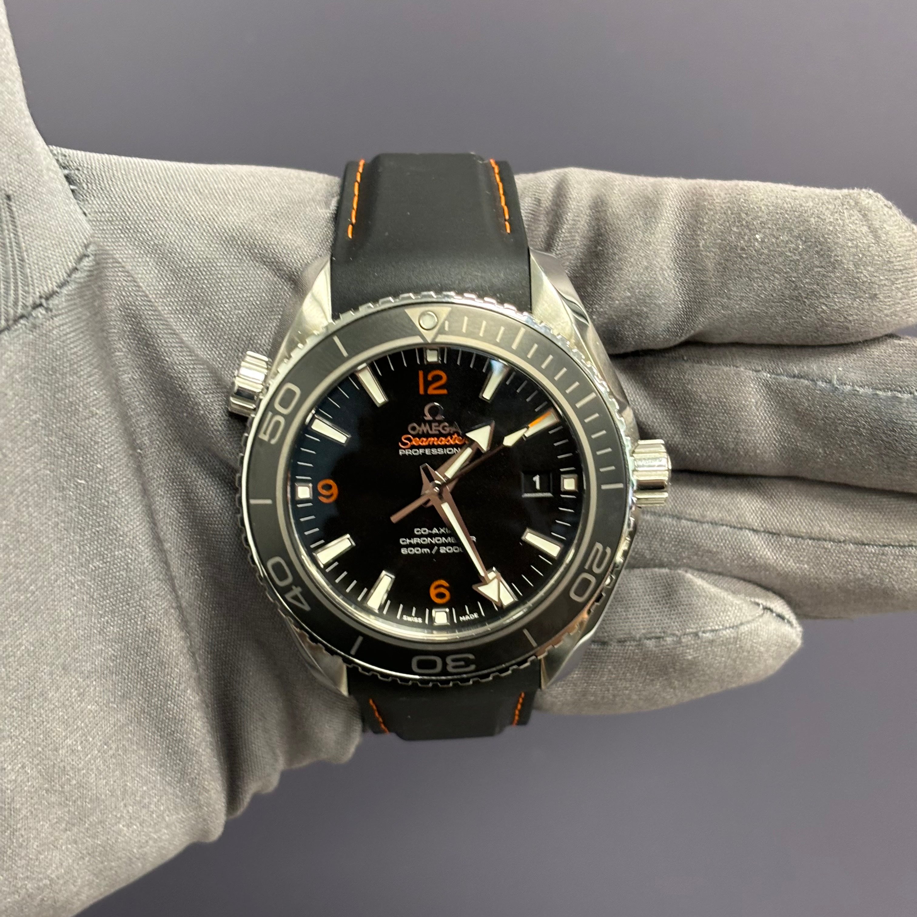 Omega Seamaster 45.5mm Black Dial Watch Ref# 232.32.46.21.01.005 - Happy Jewelers Fine Jewelry Lifetime Warranty