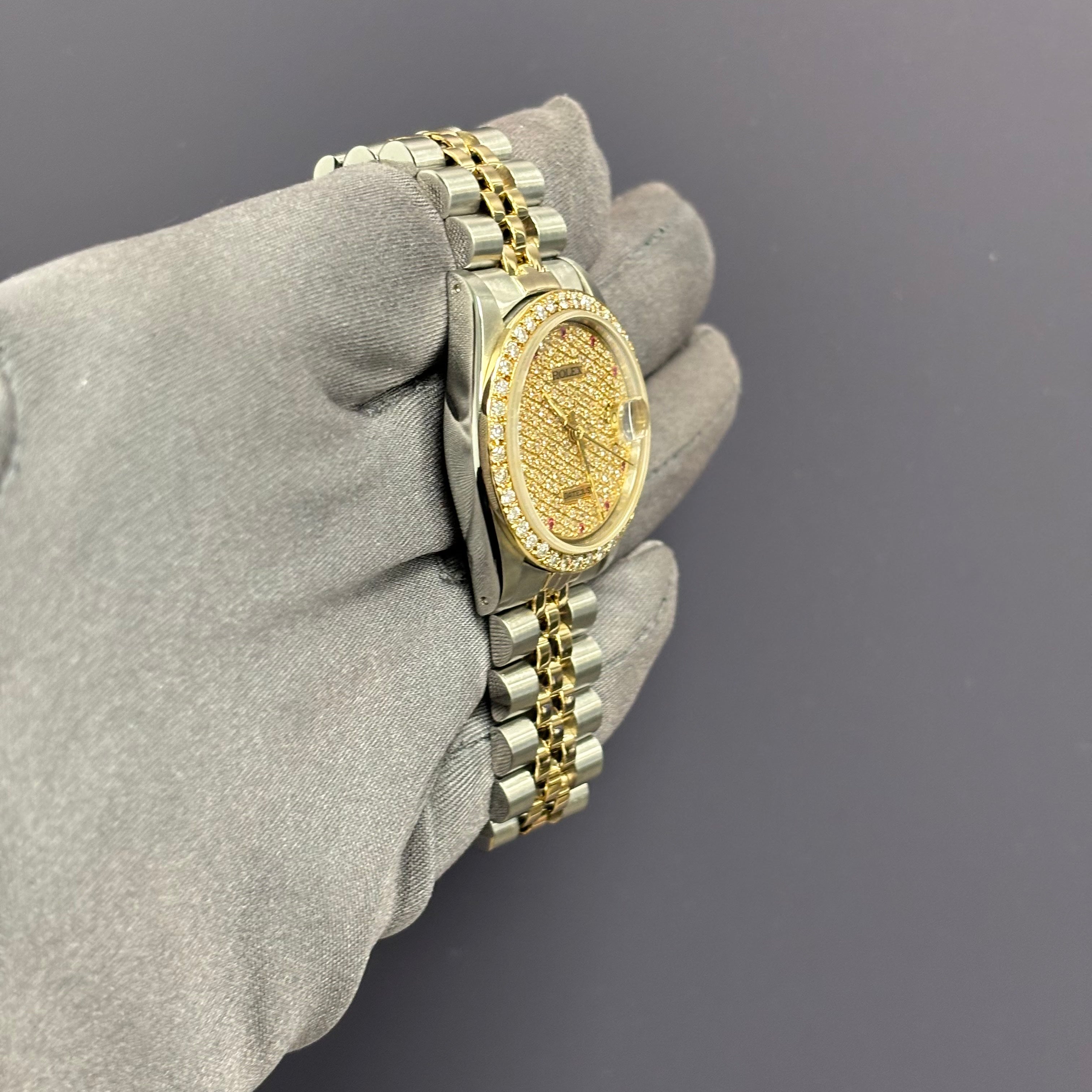 Rolex Datejust 31mm Pave Dial Watch Ref# 68273 - Happy Jewelers Fine Jewelry Lifetime Warranty