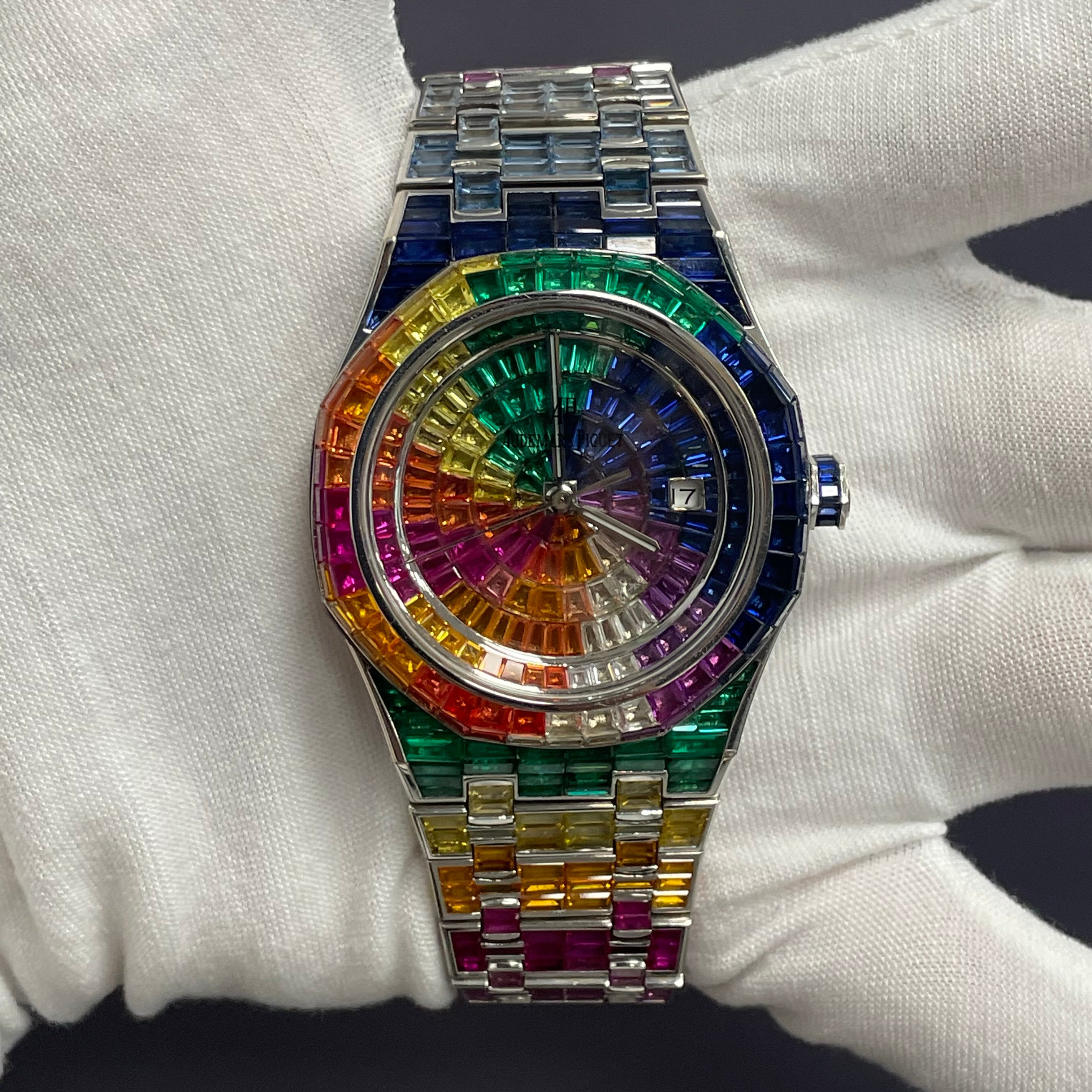 Audemars Piguet Royal Oak 41mm Rainbow Dial Watch Ref# 15400 - Happy Jewelers Fine Jewelry Lifetime Warranty