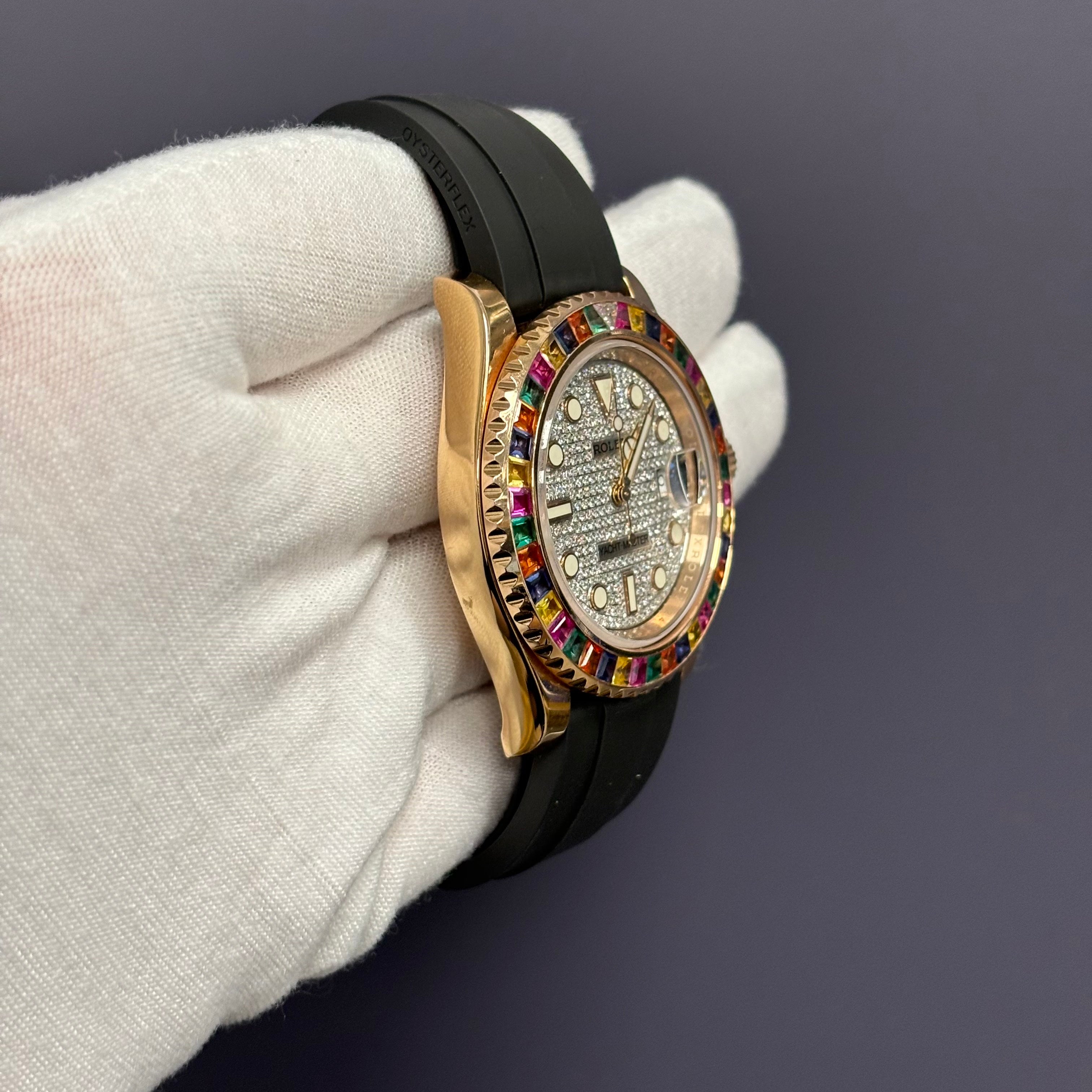 Rolex Yacht-Master 40mm Pave Dial Watch Ref# 116655 - Happy Jewelers Fine Jewelry Lifetime Warranty