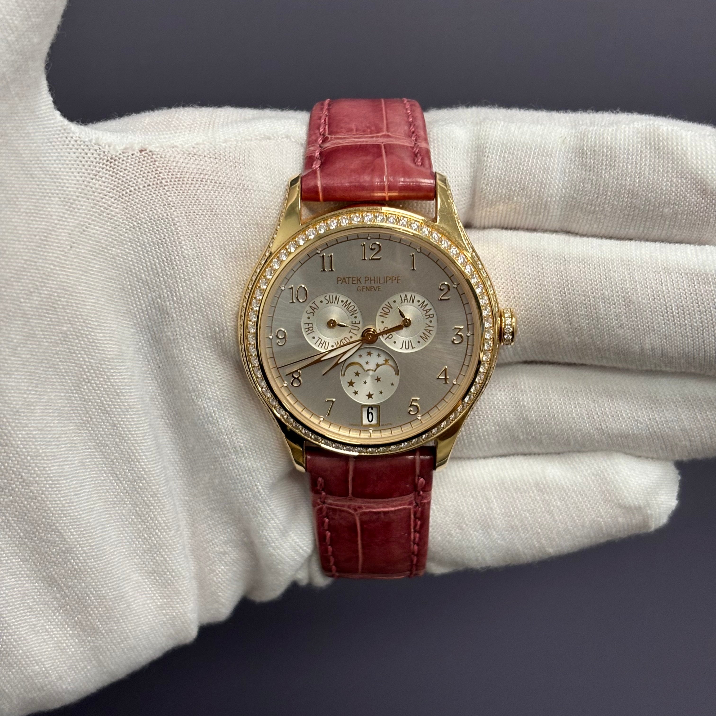 Patek Philippe Annual Calendar 38mm Silver Dial Watch Ref# 4947R-001 - Happy Jewelers Fine Jewelry Lifetime Warranty