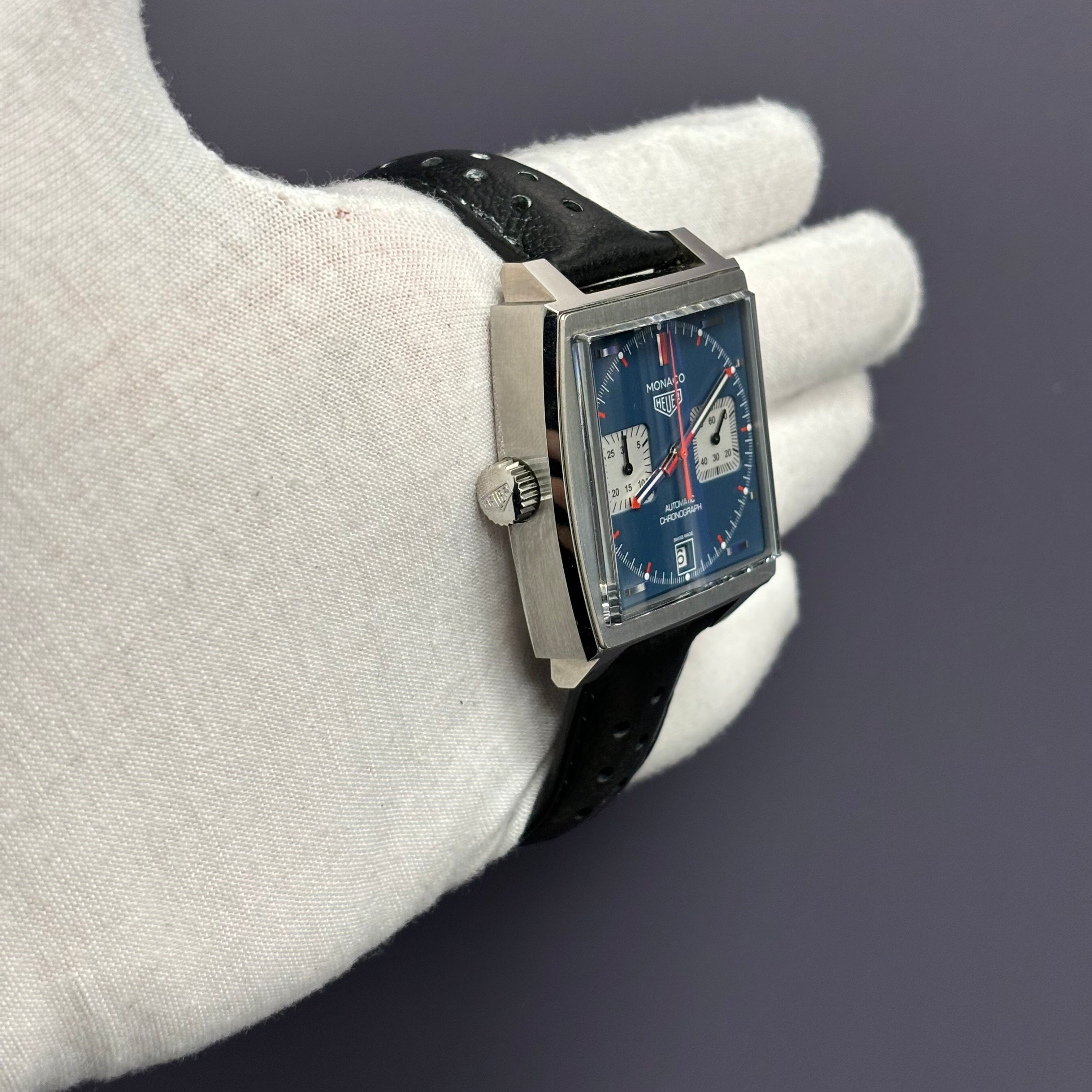 Tag Heuer Monaco 39mm Blue Dial Watch Ref# CBL2111.FC6453 - Happy Jewelers Fine Jewelry Lifetime Warranty