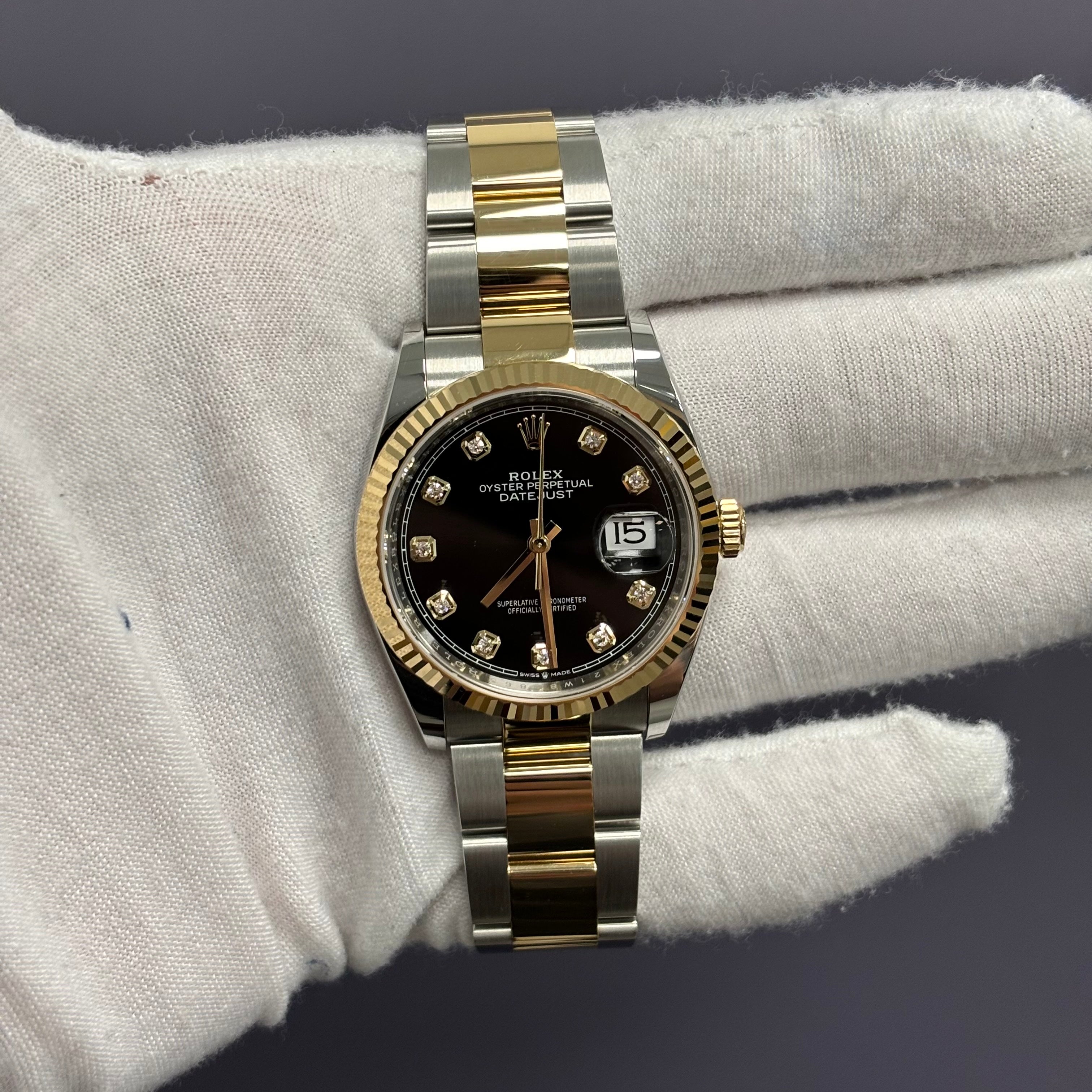 Rolex Datejust 36mm Black Dial Watch Ref# 126233 - Happy Jewelers Fine Jewelry Lifetime Warranty