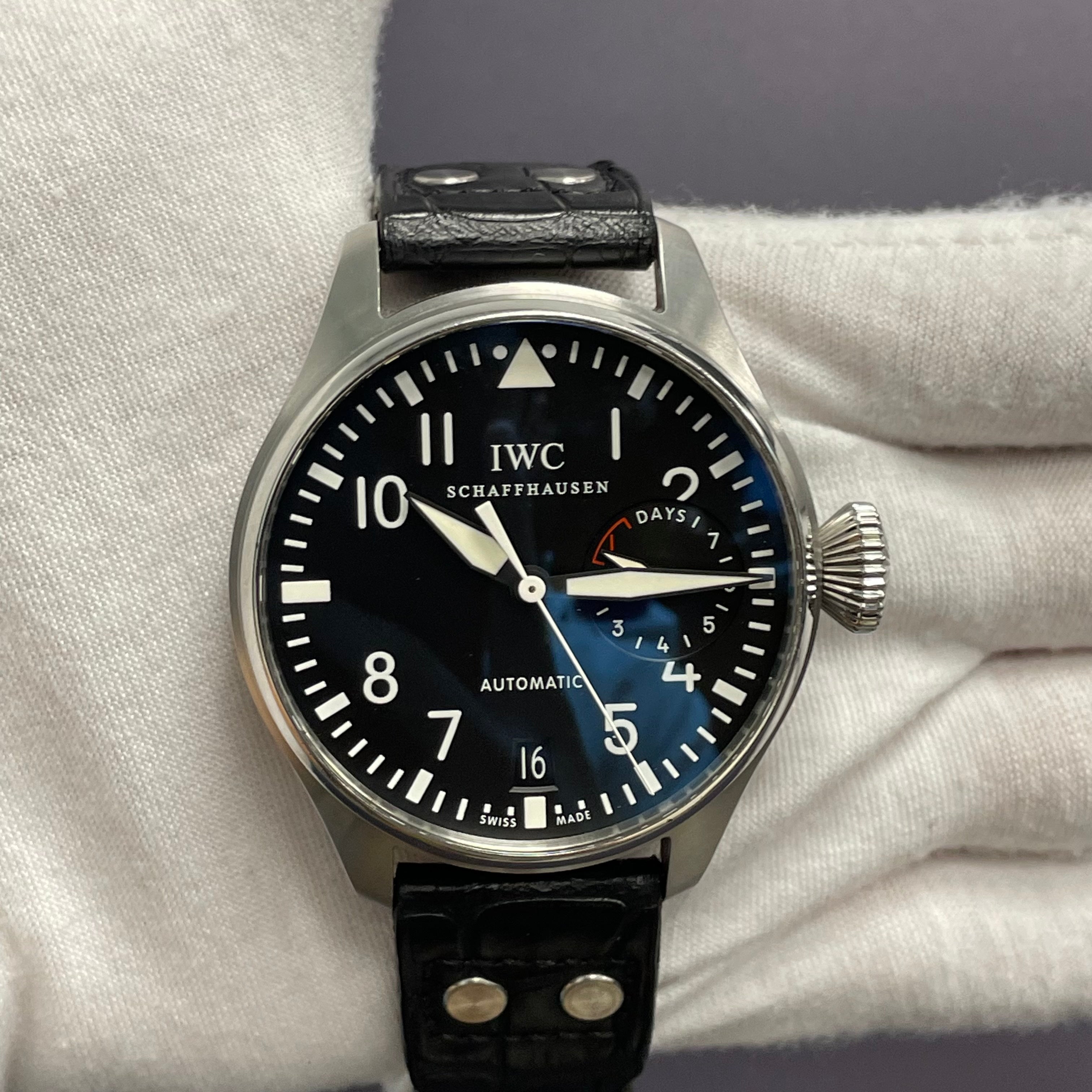 IWC Big Pilot 46.2mm Black Dial Watch Ref# IW5004-01 - Happy Jewelers Fine Jewelry Lifetime Warranty