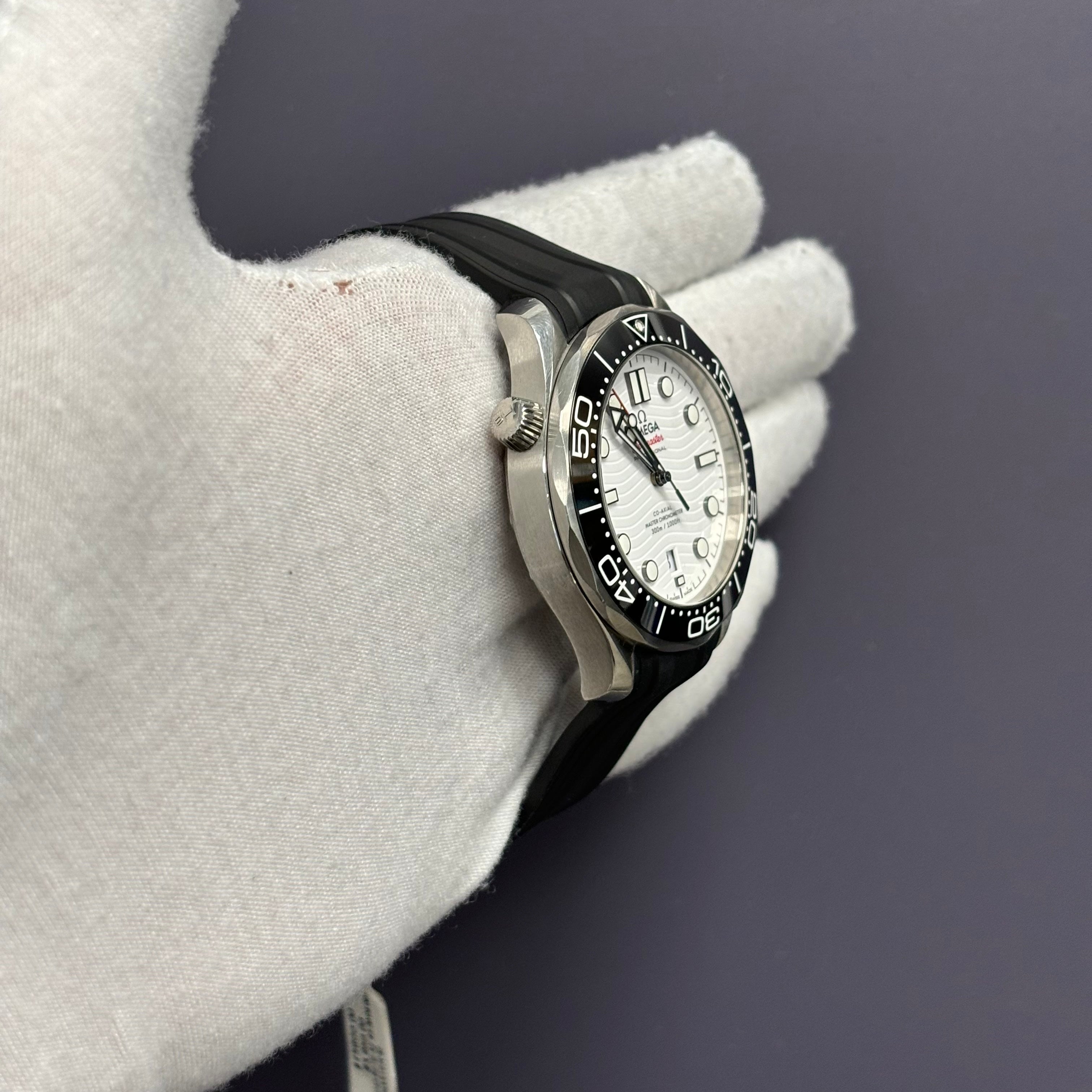 Omega Seamaster 45mm White Dial Watch Ref# 210.32.42.20.04.001 - Happy Jewelers Fine Jewelry Lifetime Warranty