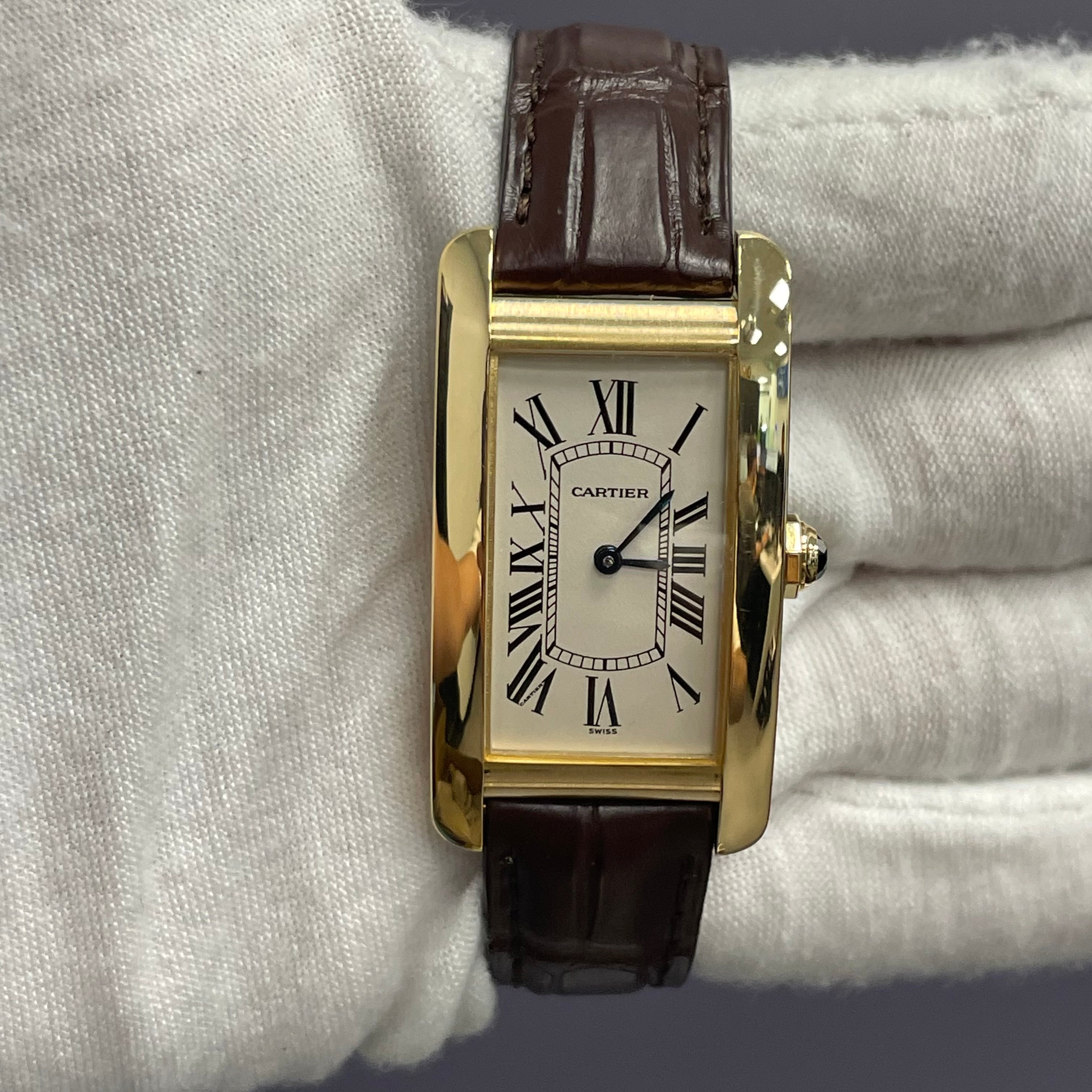 Cartier Tank Americaine 28mm Ivory Dial Watch Ref# W2601456 - Happy Jewelers Fine Jewelry Lifetime Warranty