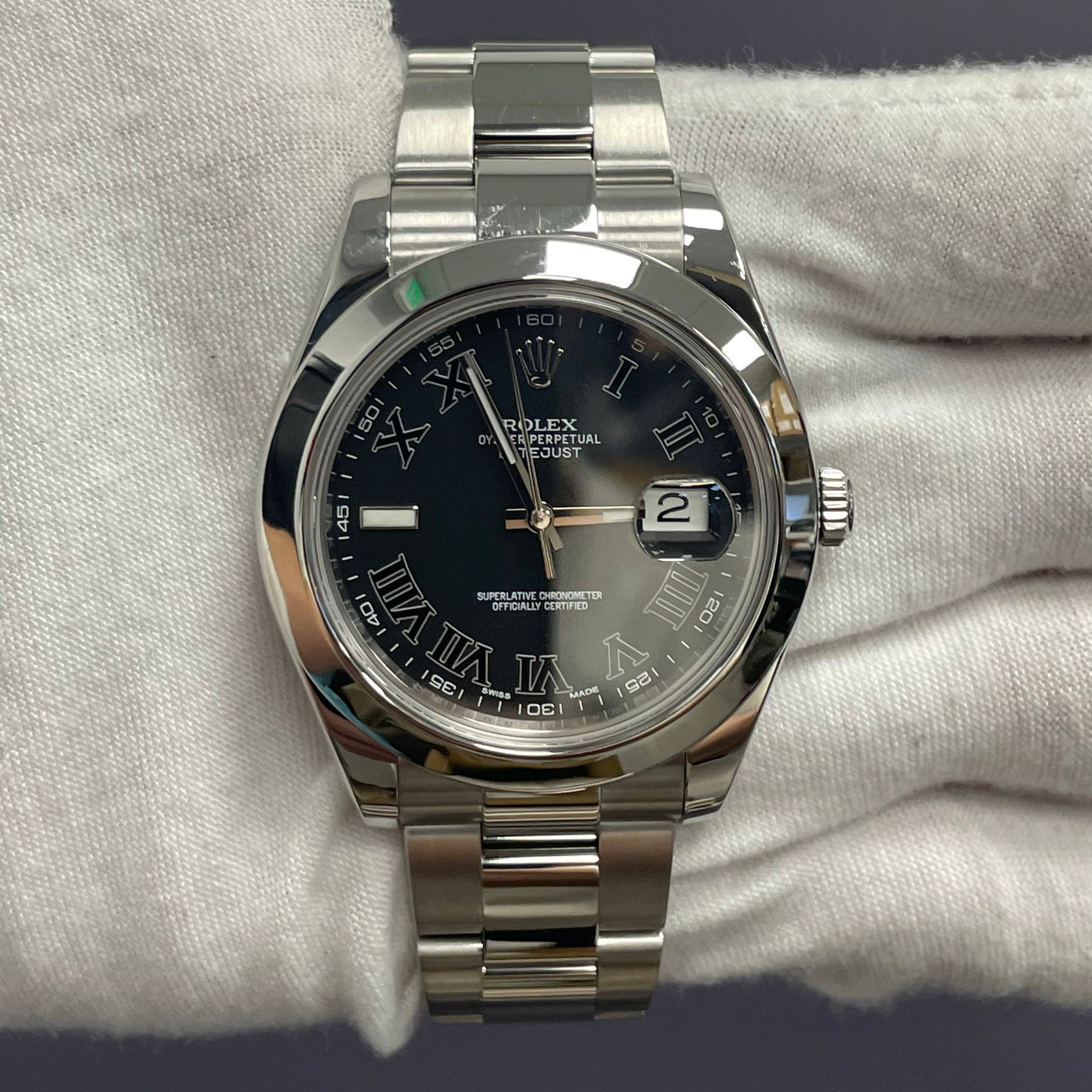 Rolex Datejust 41mm Black Dial Watch Ref# 116300 - Happy Jewelers Fine Jewelry Lifetime Warranty