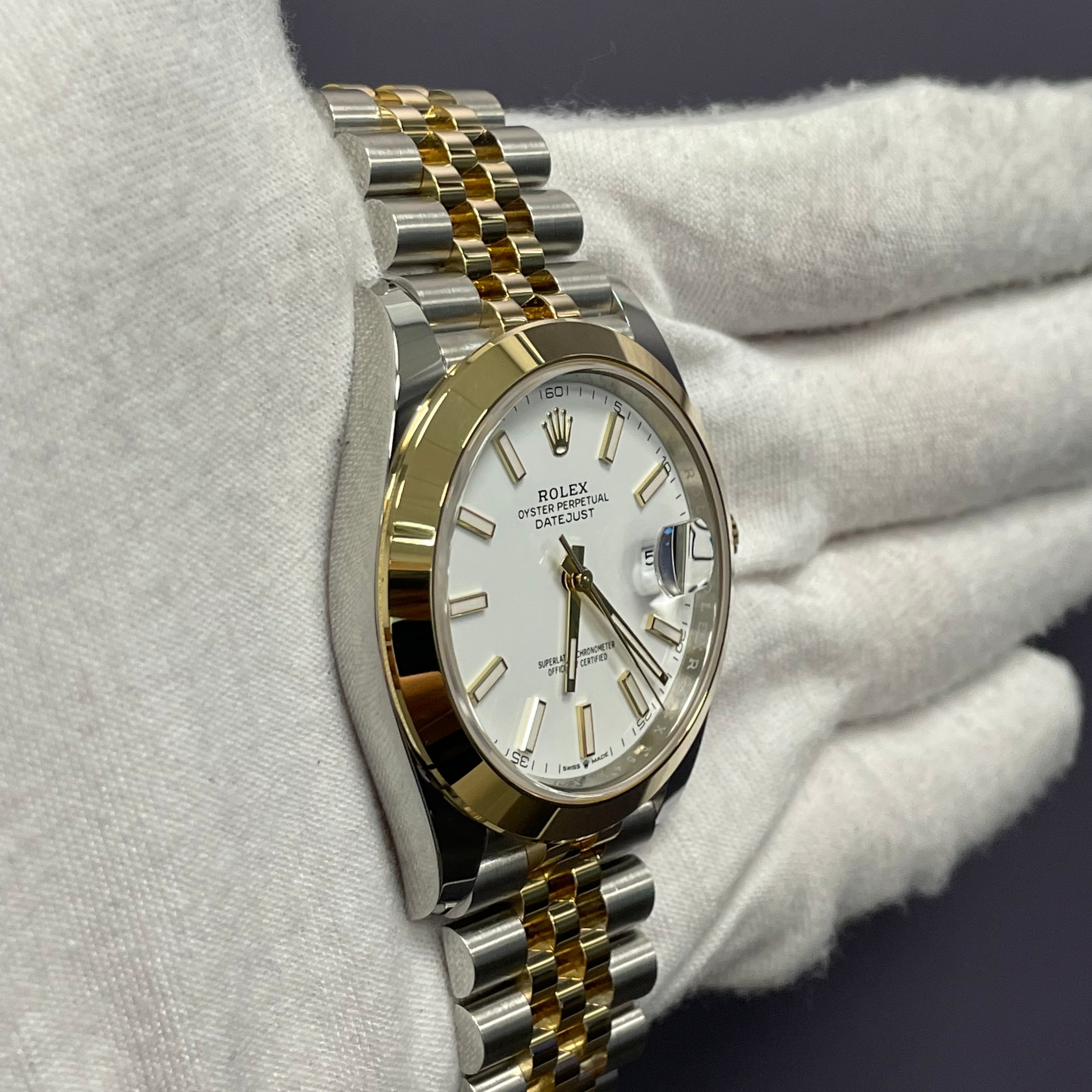 Rolex Datejust 41mm White Dial Watch Ref# 126303 - Happy Jewelers Fine Jewelry Lifetime Warranty