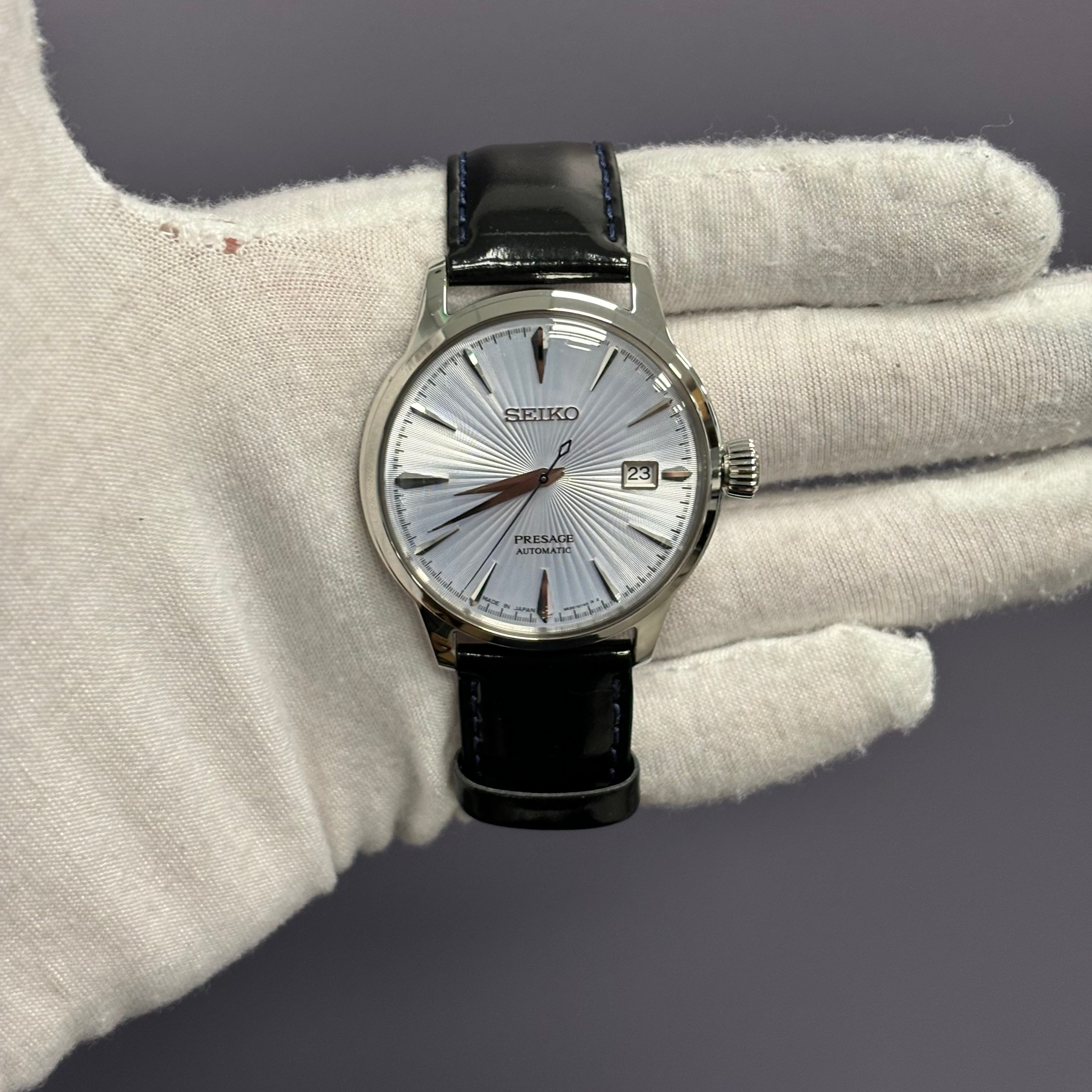 Seiko Presage 41mm Silver Dial Watch Ref# SRPD37 - Happy Jewelers Fine Jewelry Lifetime Warranty