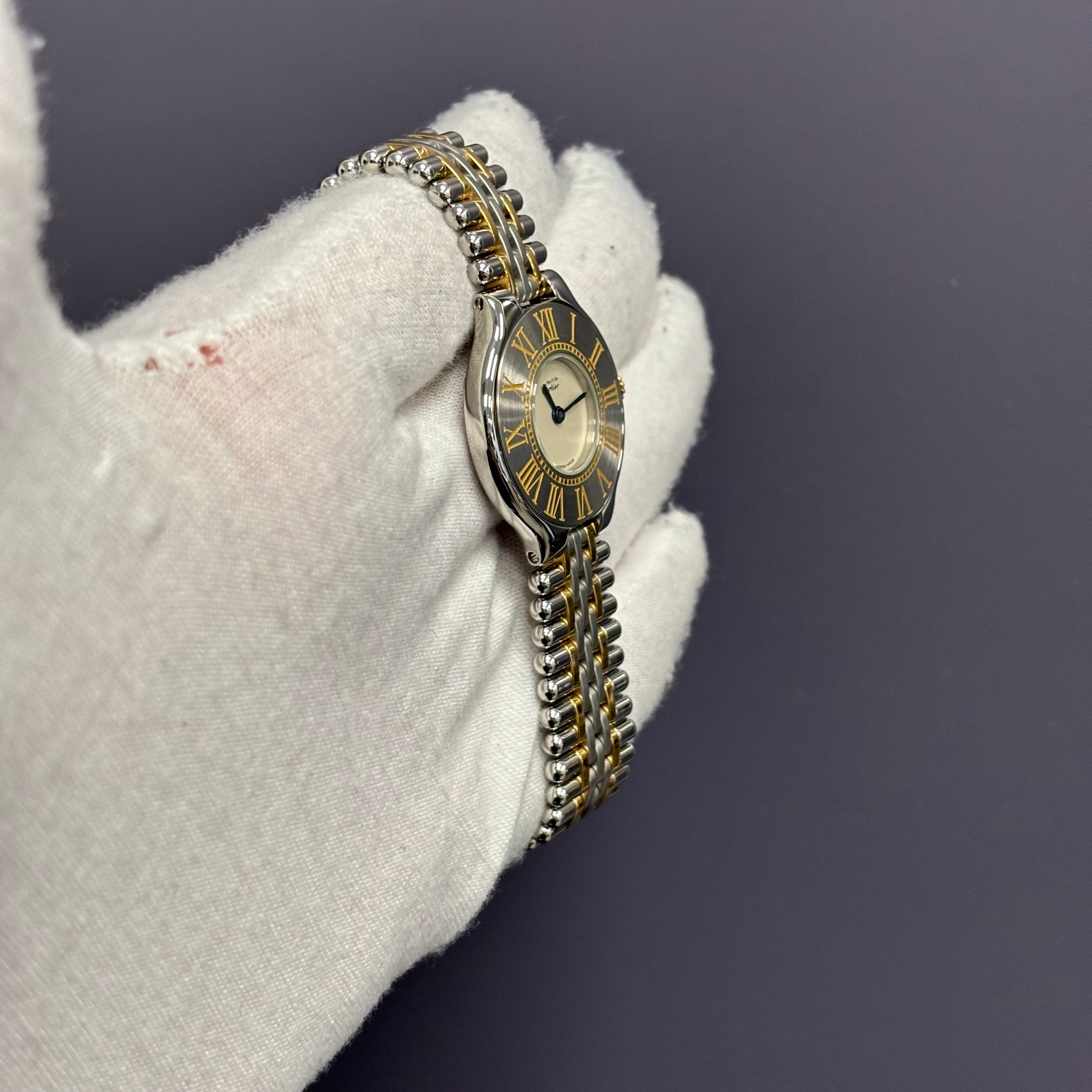 Cartier 21 Must De Cartier 28mm Ivory Dial Watch Ref# 125000P - Happy Jewelers Fine Jewelry Lifetime Warranty