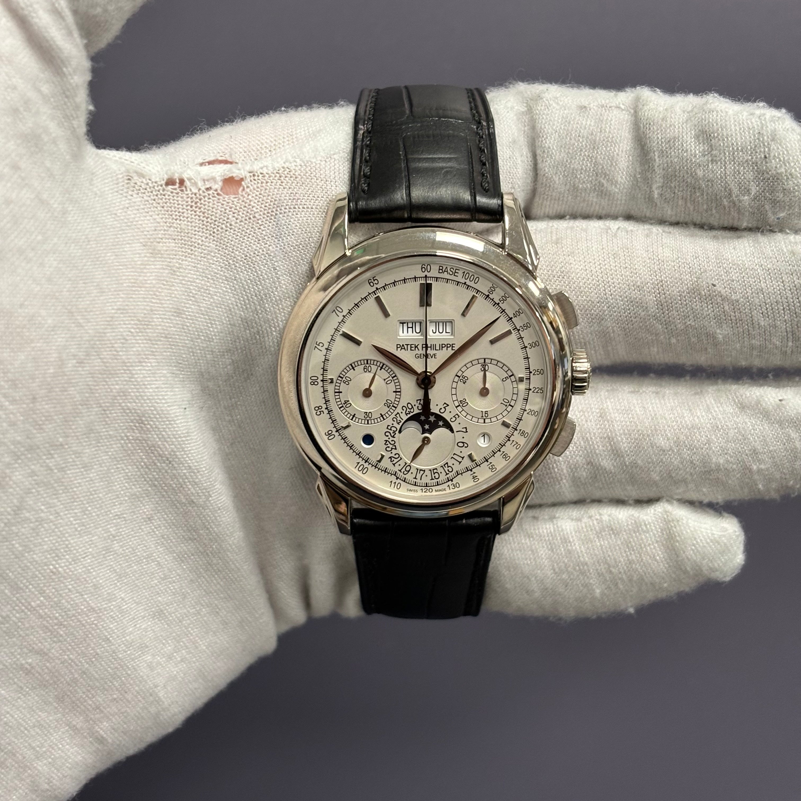 Patek Philippe Perpetual Calendar 41mm White Dial Watch Ref# 5270G-013 - Happy Jewelers Fine Jewelry Lifetime Warranty