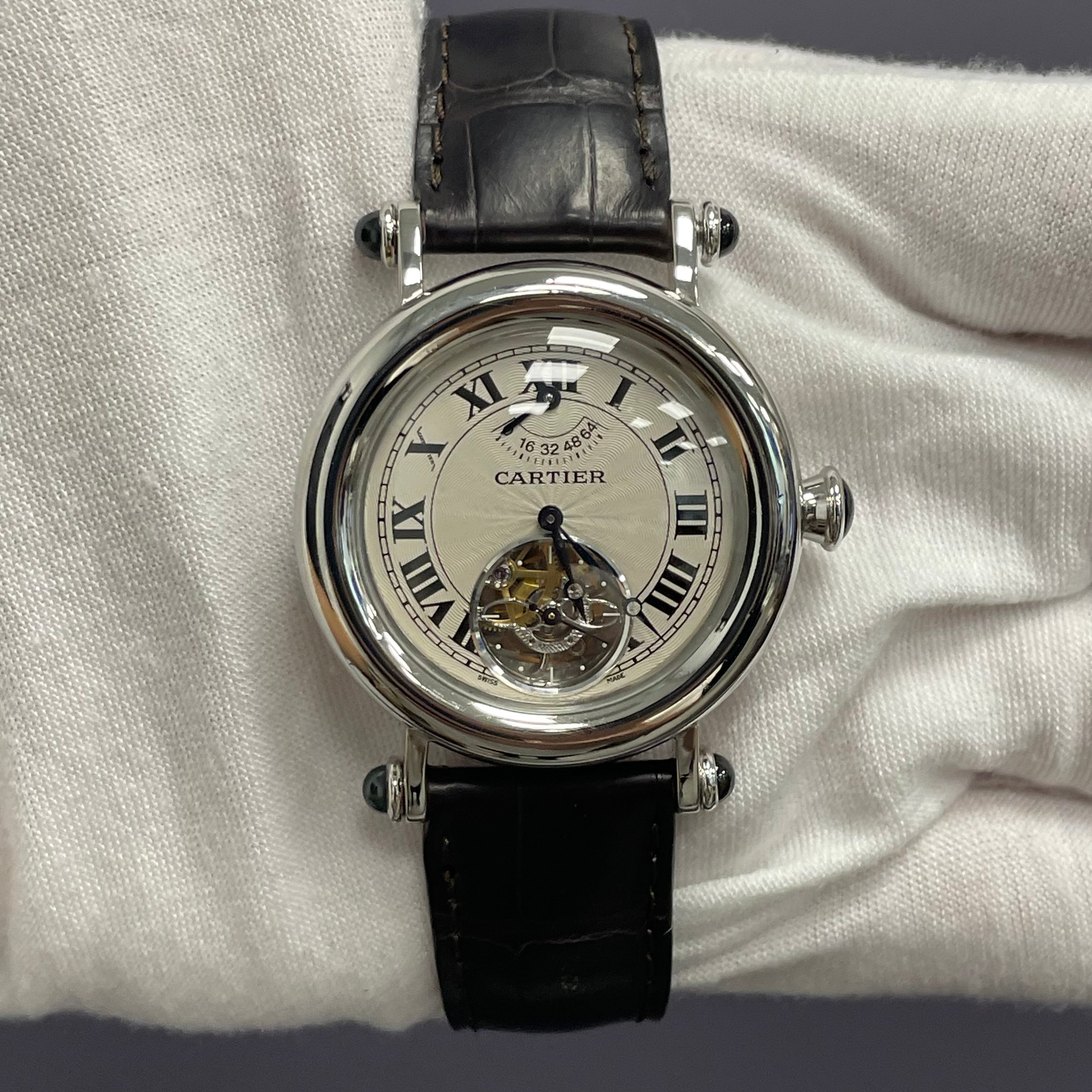 Cartier Diabolo 35mm White Dial Watch Ref# 2051 - Happy Jewelers Fine Jewelry Lifetime Warranty