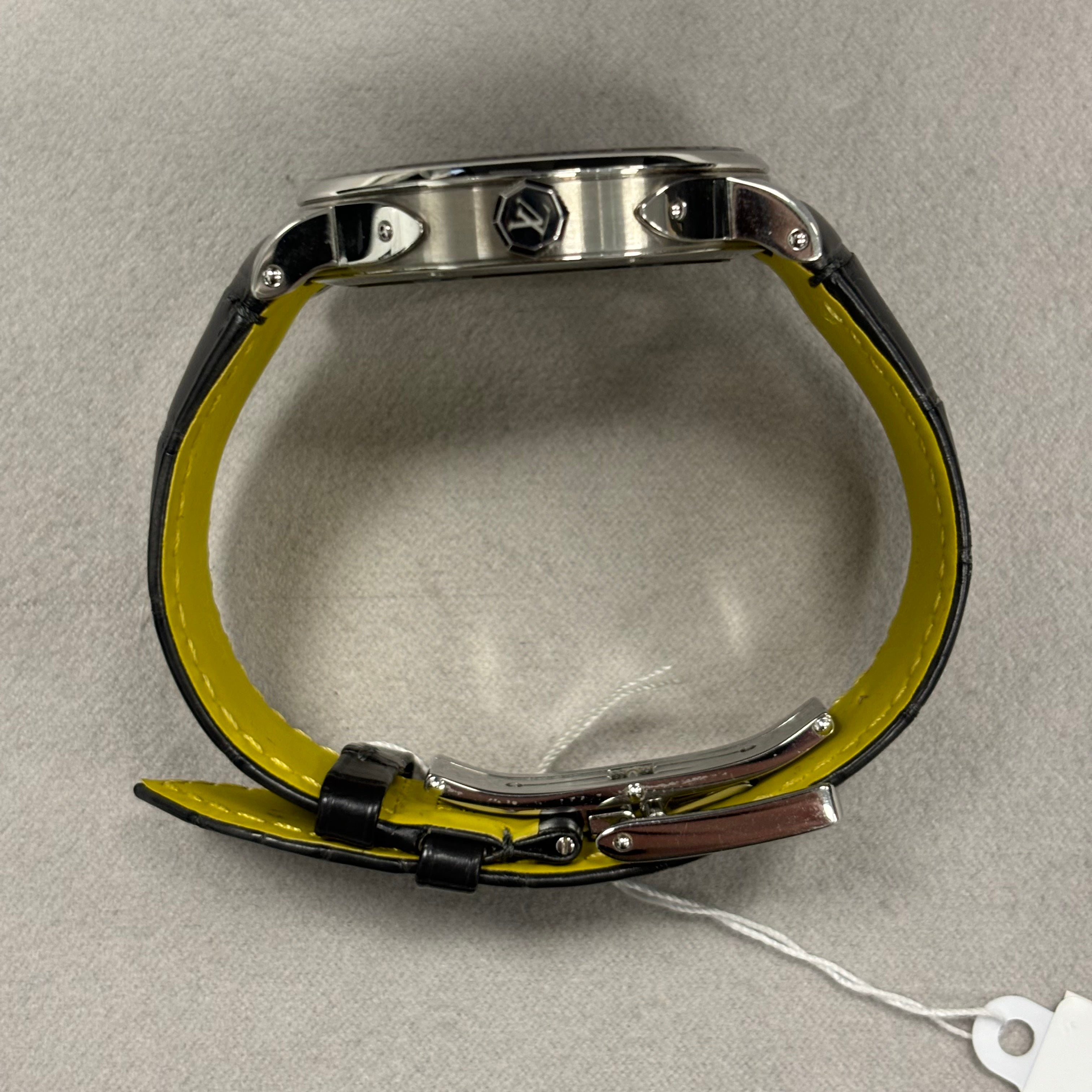 Louis Vuitton Timezone 39mm Black Dial Watch Ref# Q5D20 - Happy Jewelers Fine Jewelry Lifetime Warranty