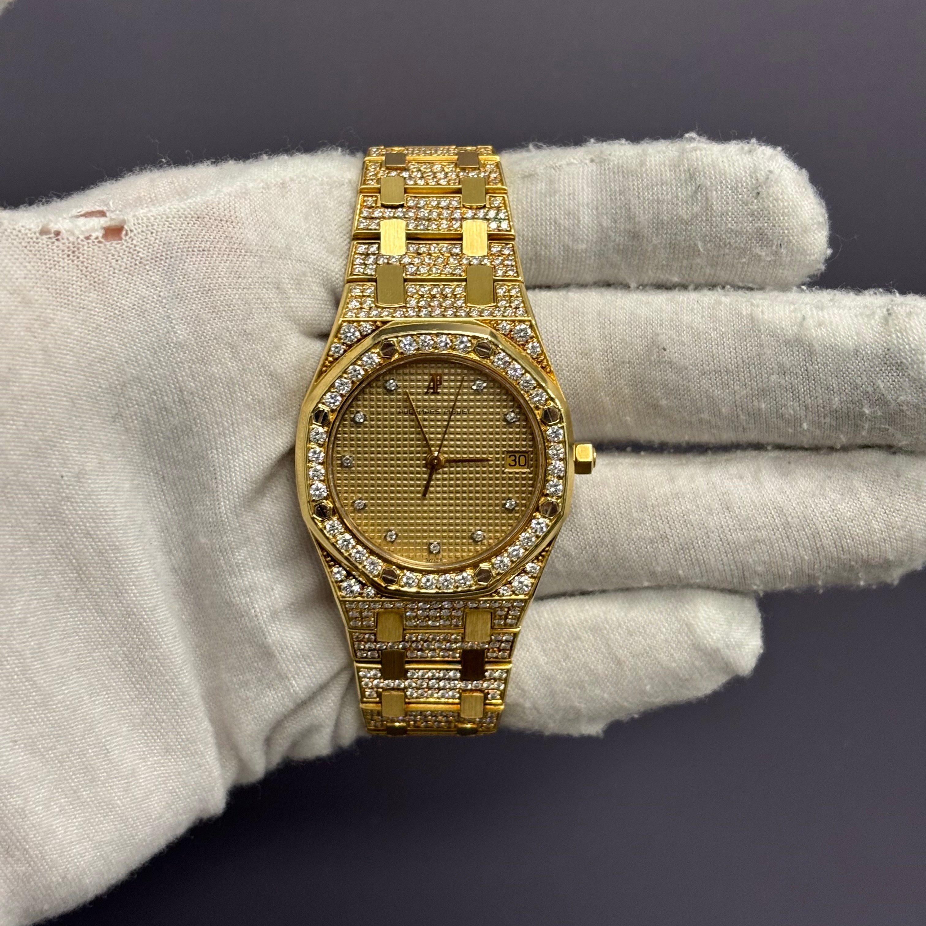 Audemars Piguet Royal Oak 35mm Diamond Dial Watch - Happy Jewelers Fine Jewelry Lifetime Warranty