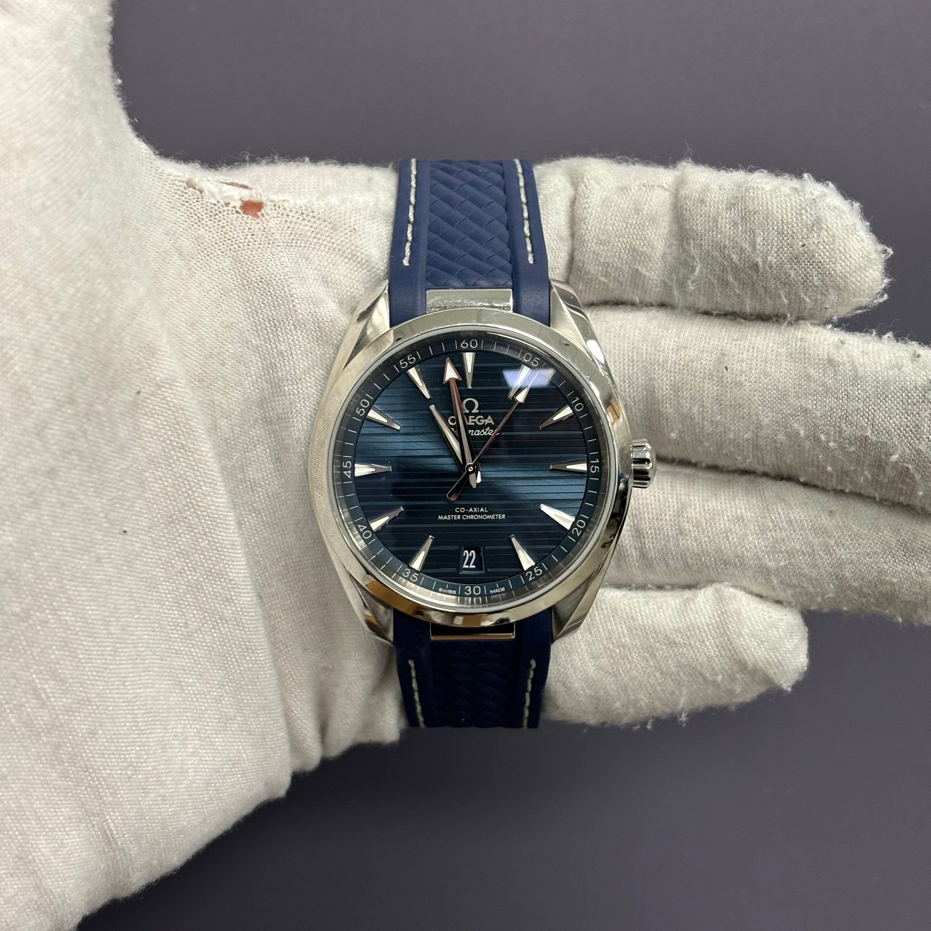 Omega Seamaster 41mm Blue Dial Watch Ref# 220.10.41.21.03.004 - Happy Jewelers Fine Jewelry Lifetime Warranty