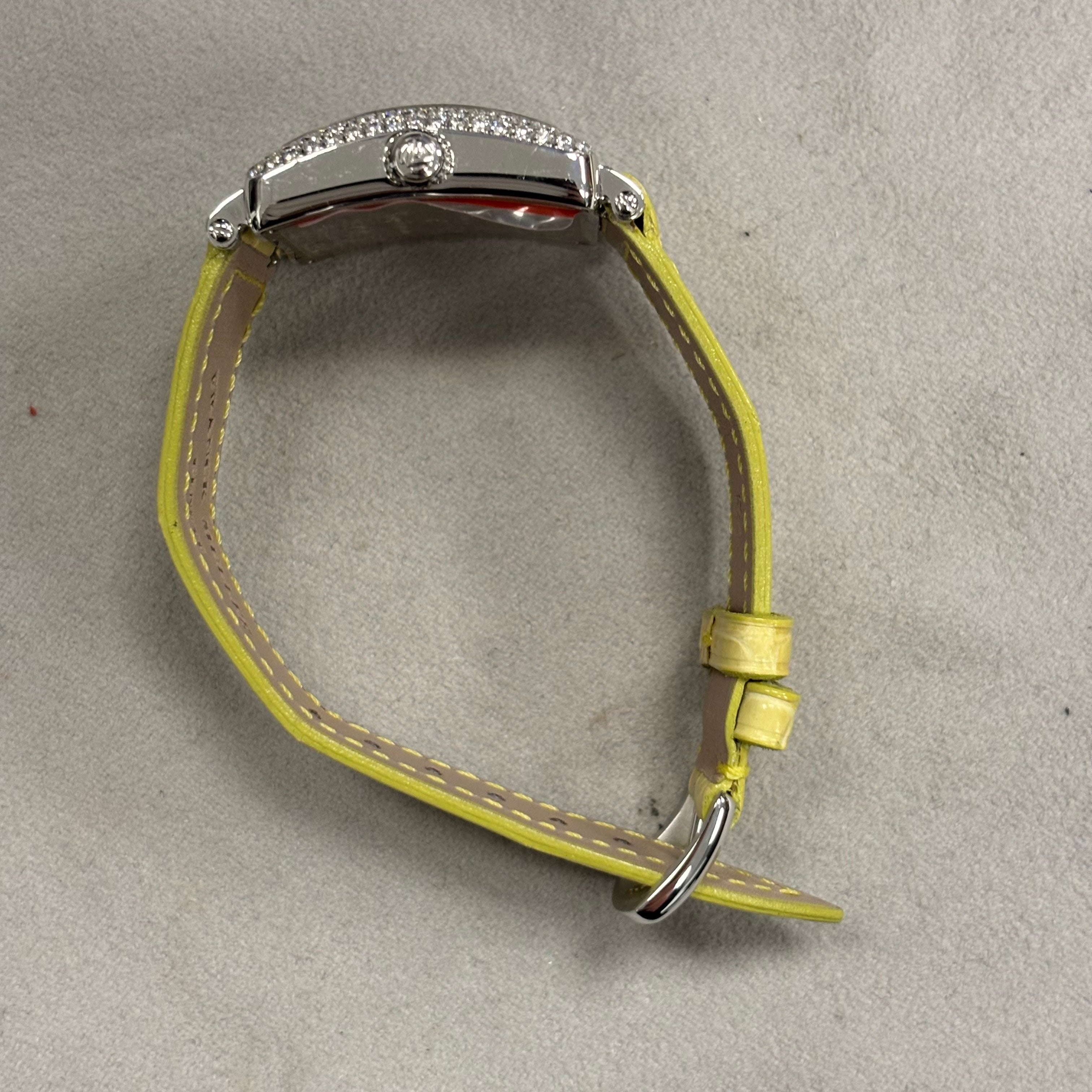 Franck Muller Master Square 29mm Pave Dial Watch Ref# 6002 L QZ D CD COL DR - Happy Jewelers Fine Jewelry Lifetime Warranty