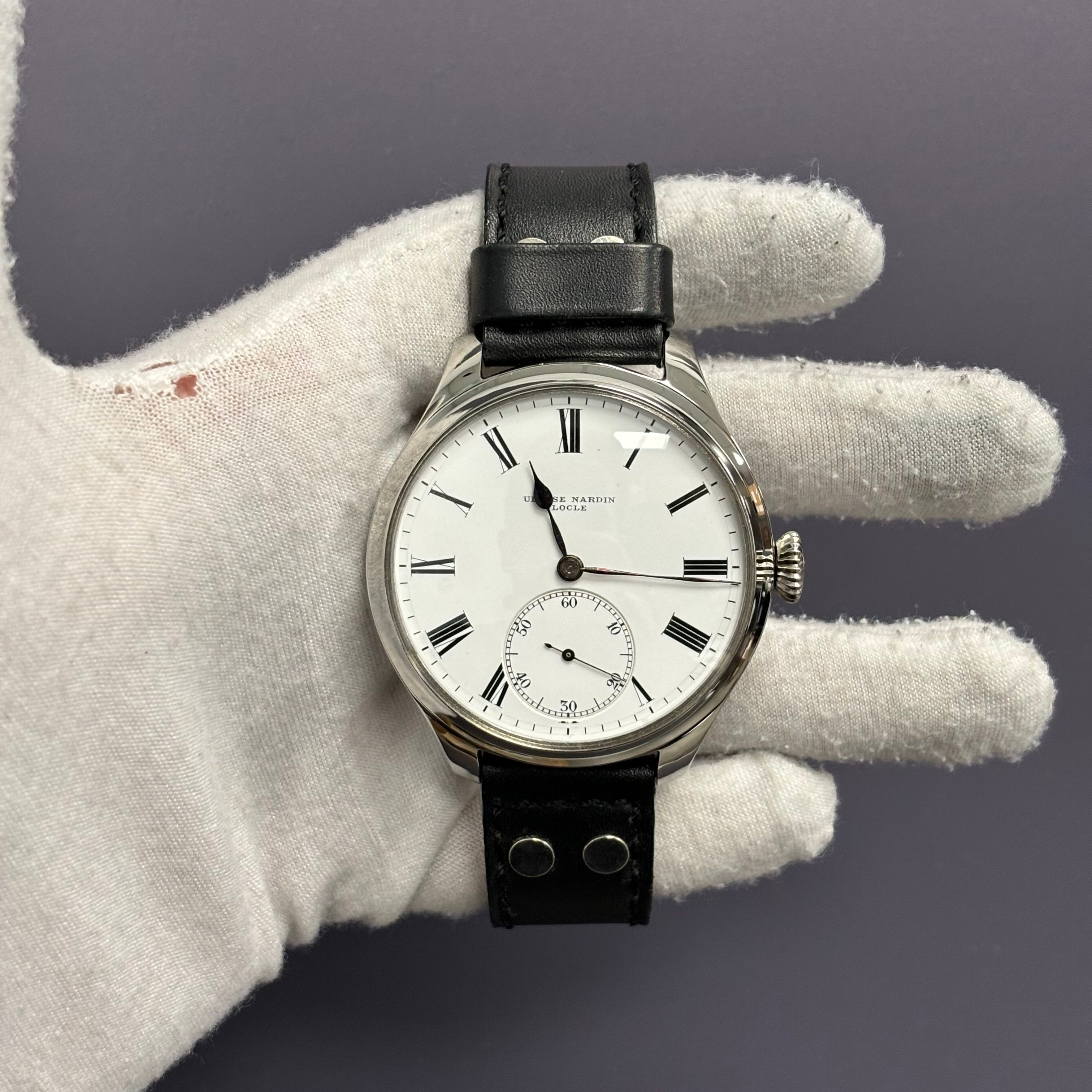 Ulysse Nardin Locle 50mm White Dial Watch - Happy Jewelers Fine Jewelry Lifetime Warranty