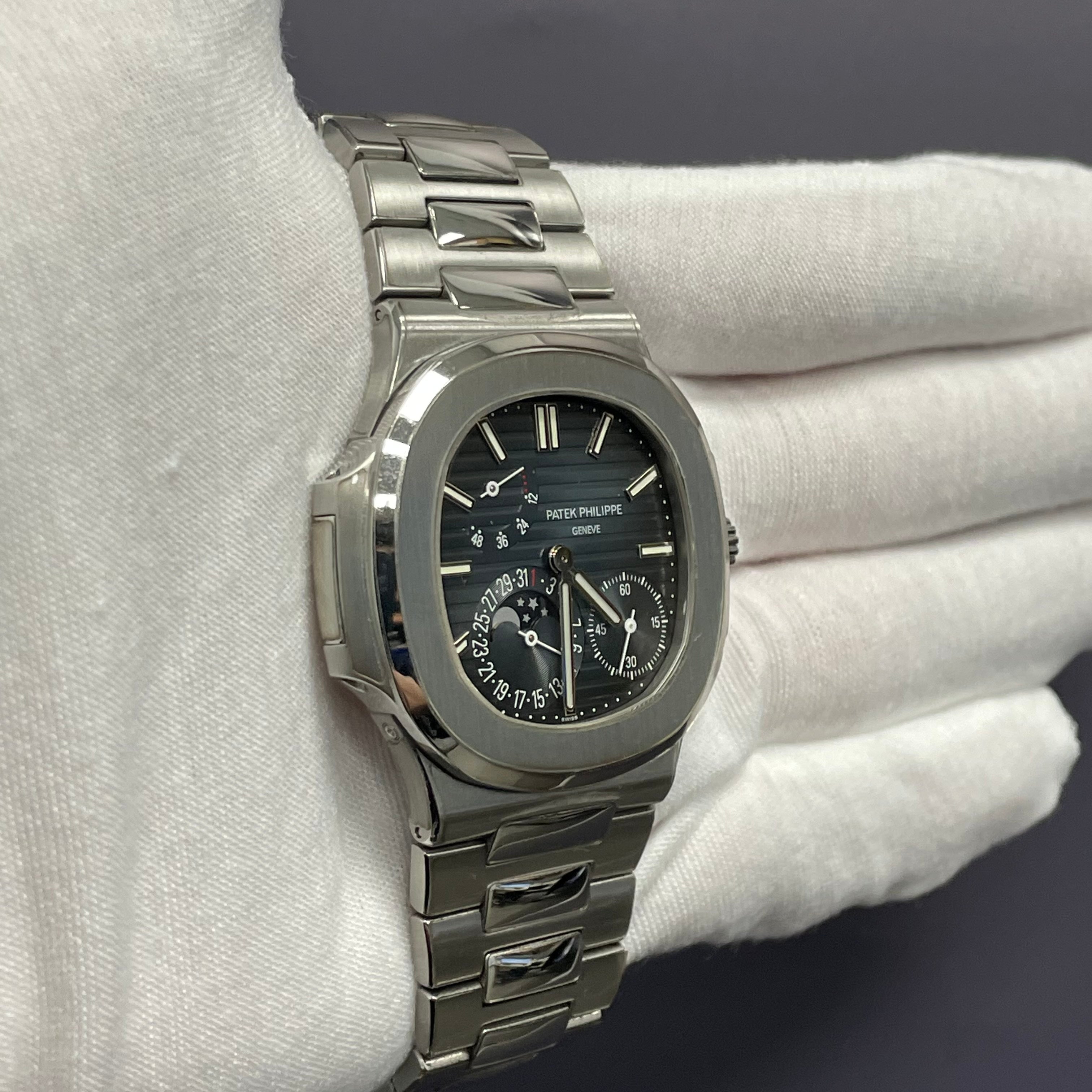 Patek Philippe Nautilus 40.5mm Blue Dial Watch Ref# 5712/1A-001 - Happy Jewelers Fine Jewelry Lifetime Warranty