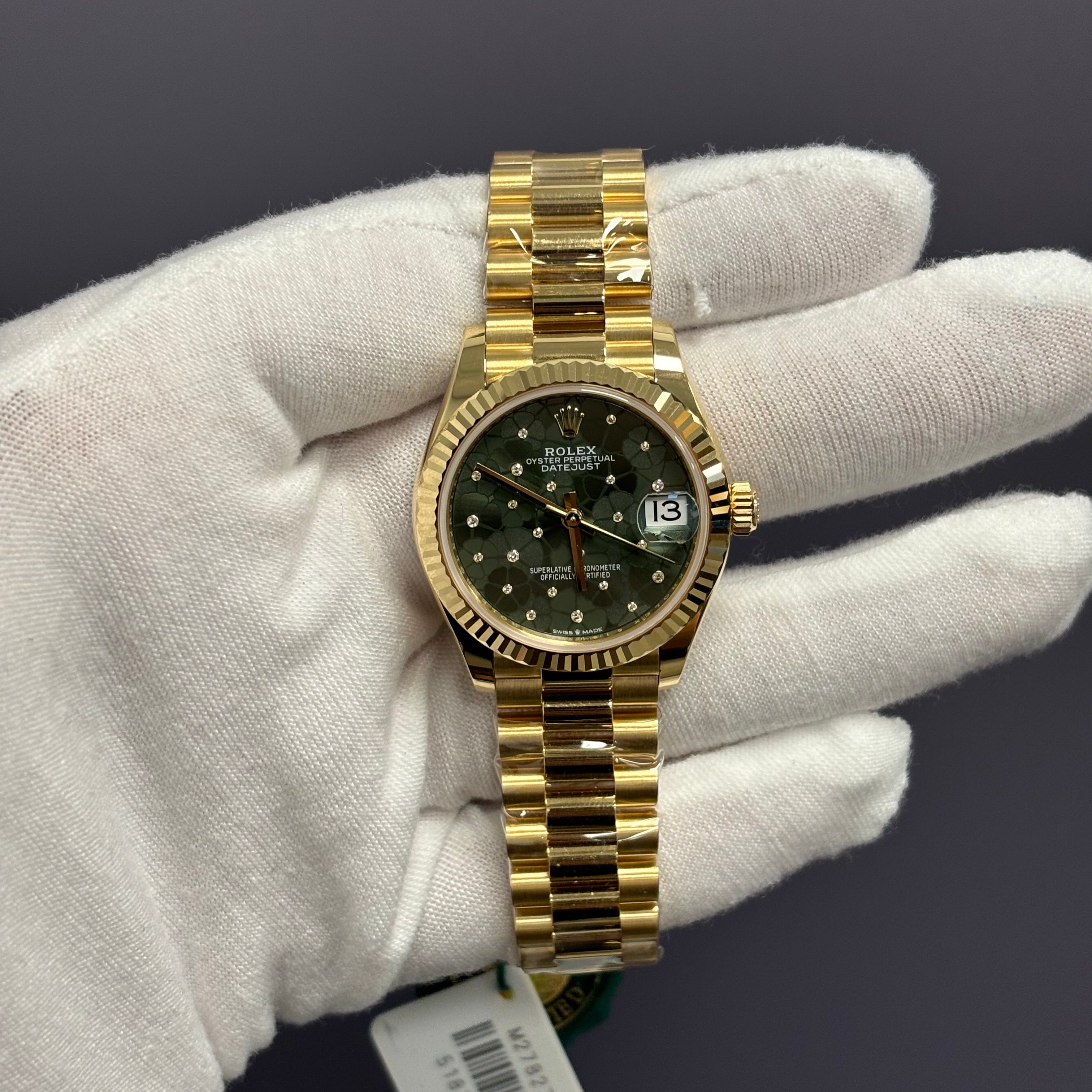 Rolex Datejust 31mm Green Dial Watch Ref# 278278 - Happy Jewelers Fine Jewelry Lifetime Warranty