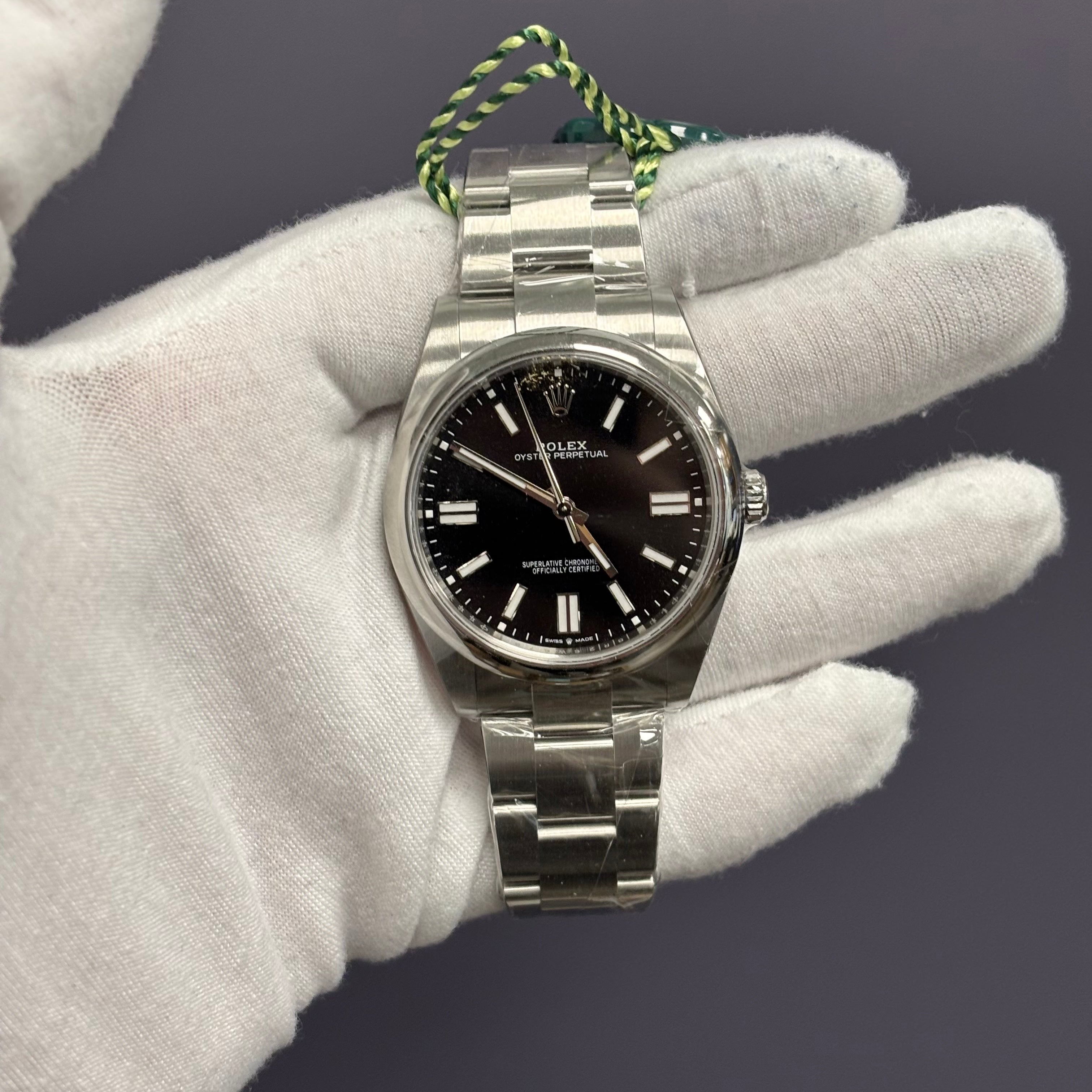 Rolex Oyster Perpetual 41mm Black Dial Watch Ref# 124300 - Happy Jewelers Fine Jewelry Lifetime Warranty