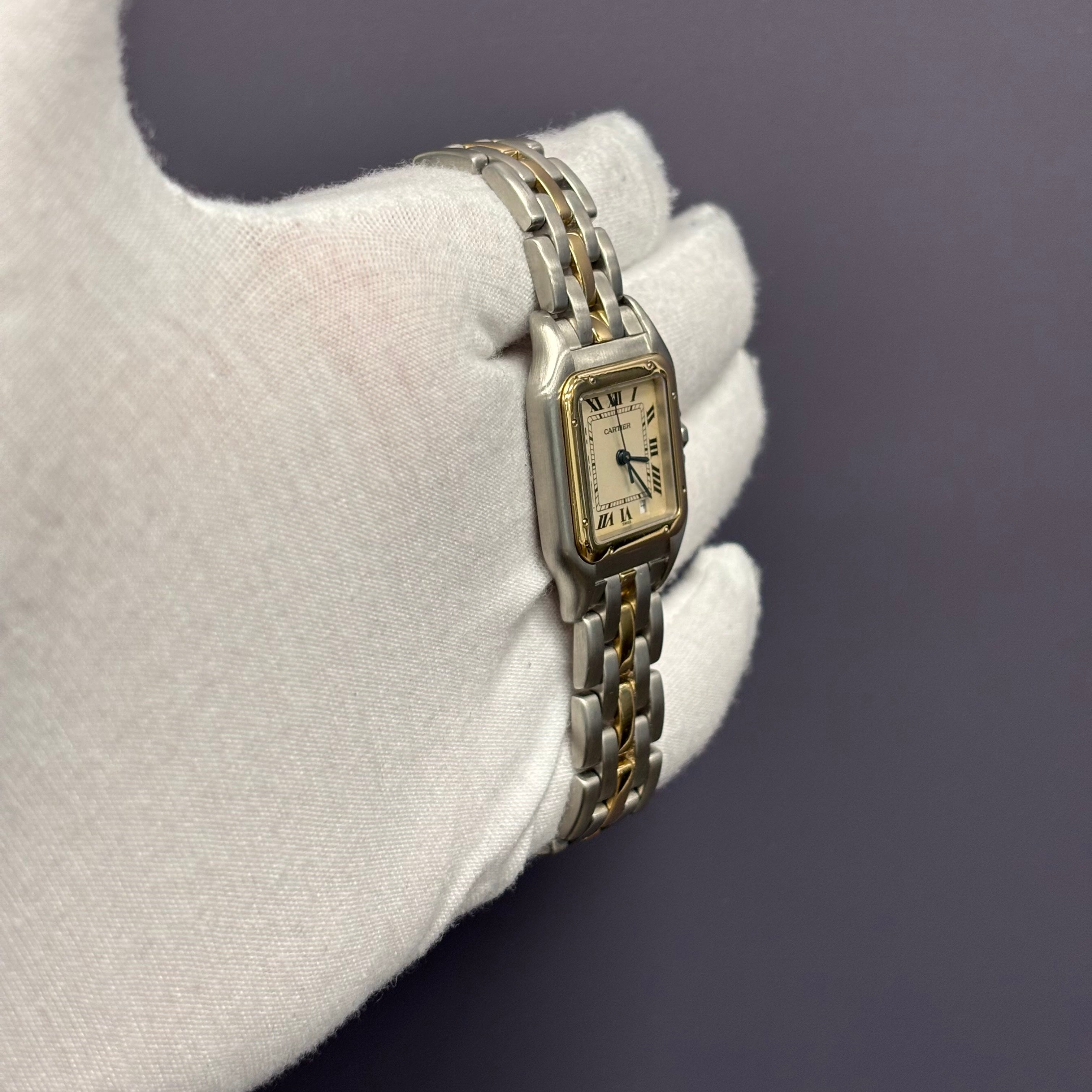 Cartier Panthere 27mm Ivory Roman Dial Watch Ref# 183949 - Happy Jewelers Fine Jewelry Lifetime Warranty