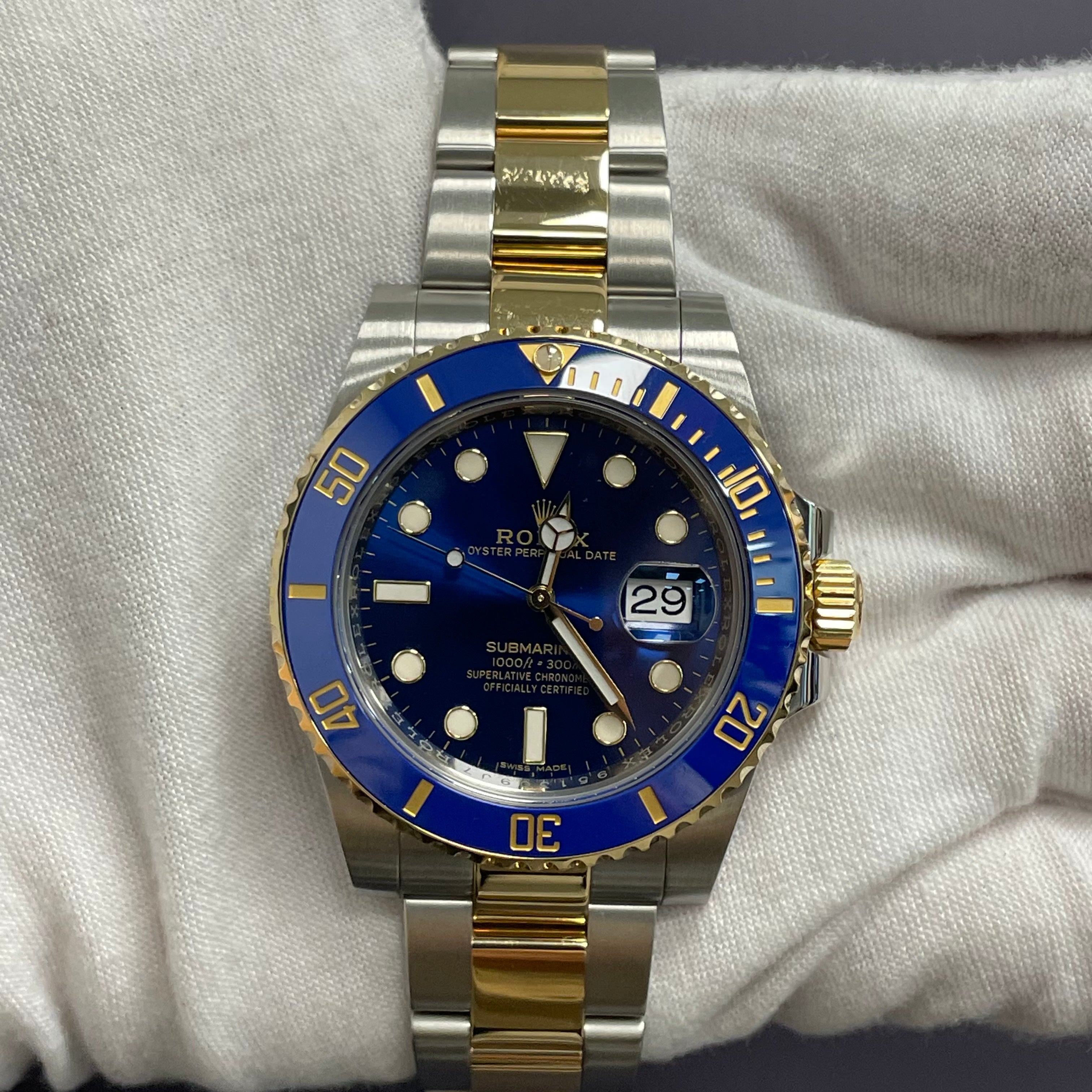 Rolex Submariner 40mm Blue Dial Watch Ref# 116613 - Happy Jewelers Fine Jewelry Lifetime Warranty
