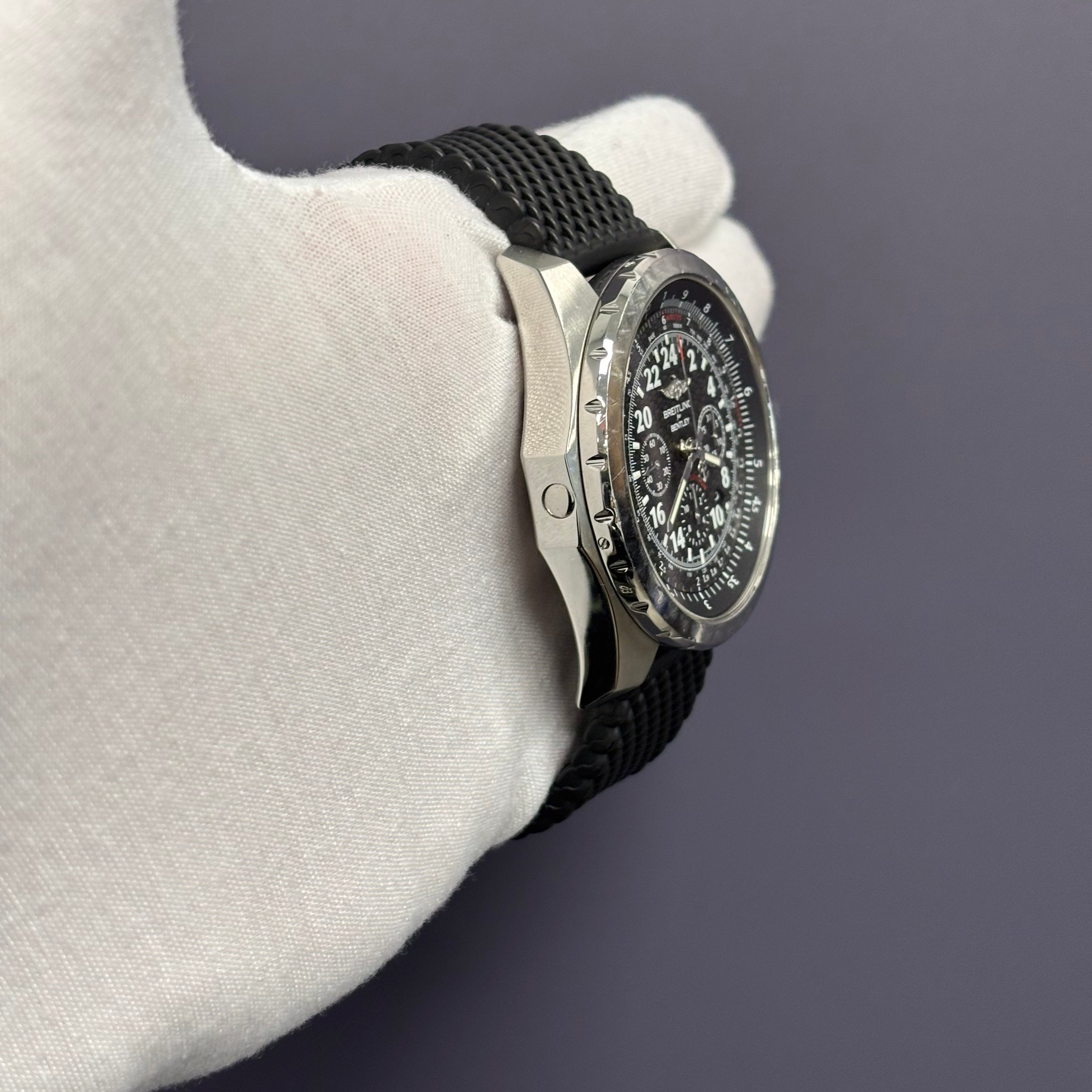 Breitling Bentley 49mm Carbon Dial Watch Ref# AB0220 - Happy Jewelers Fine Jewelry Lifetime Warranty