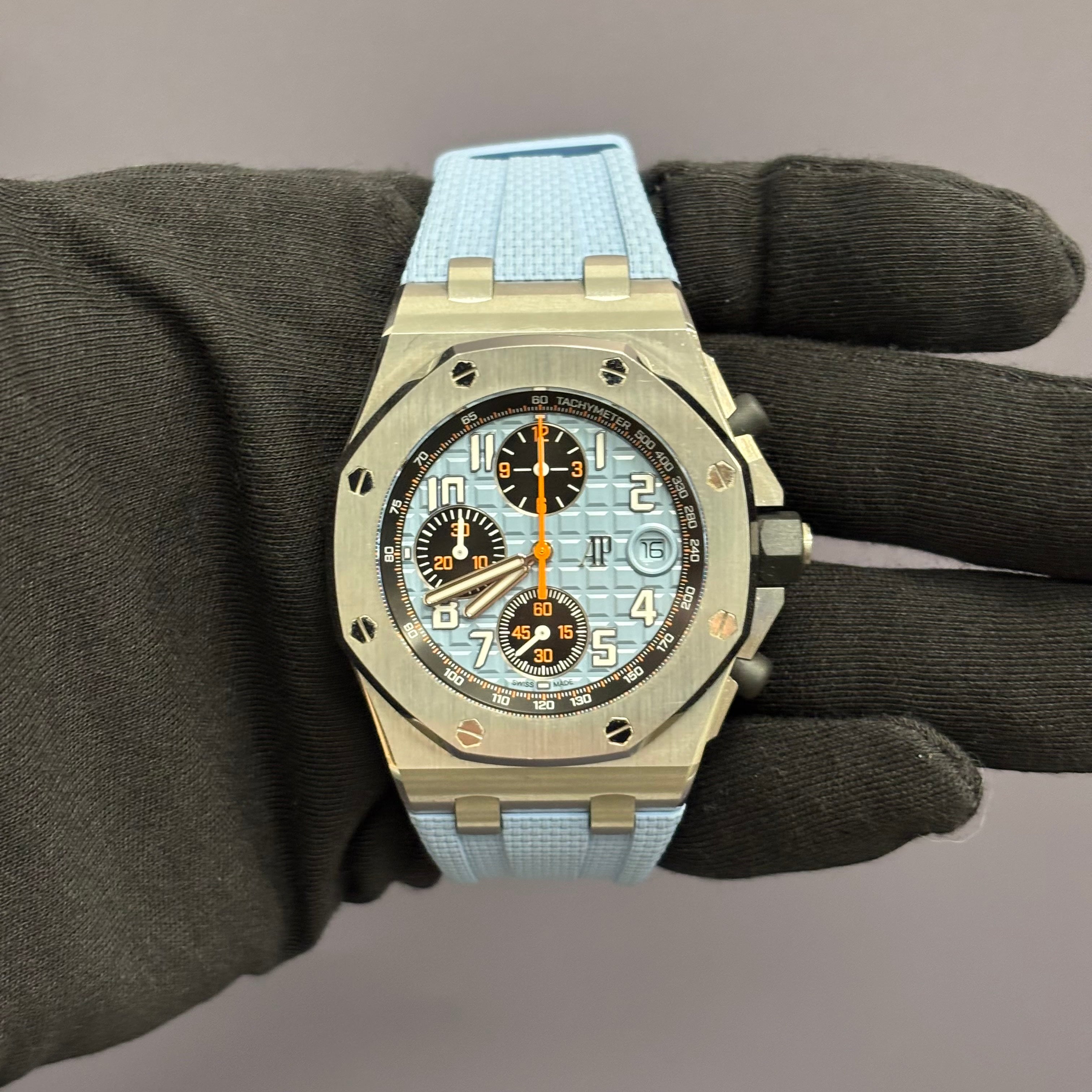 Audemars Piguet Royal Oak 42mm Blue Dial Watch Ref# 26238ST.OO.A340CA.01 - Happy Jewelers Fine Jewelry Lifetime Warranty