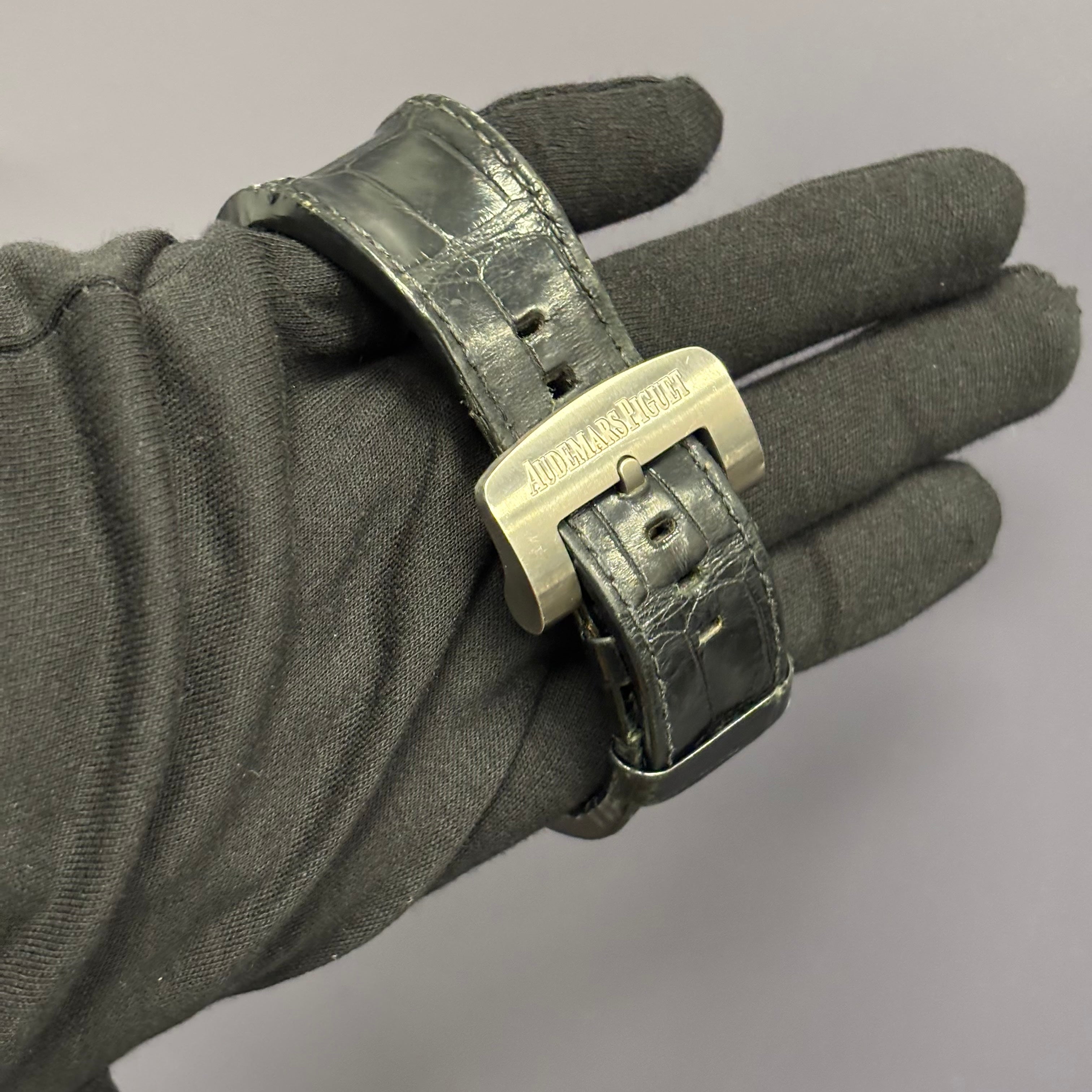 Audemars Piguet Royal Oak 48mm Black Dial Watch Ref# 26378IO.OO.A001KE.01 - Happy Jewelers Fine Jewelry Lifetime Warranty