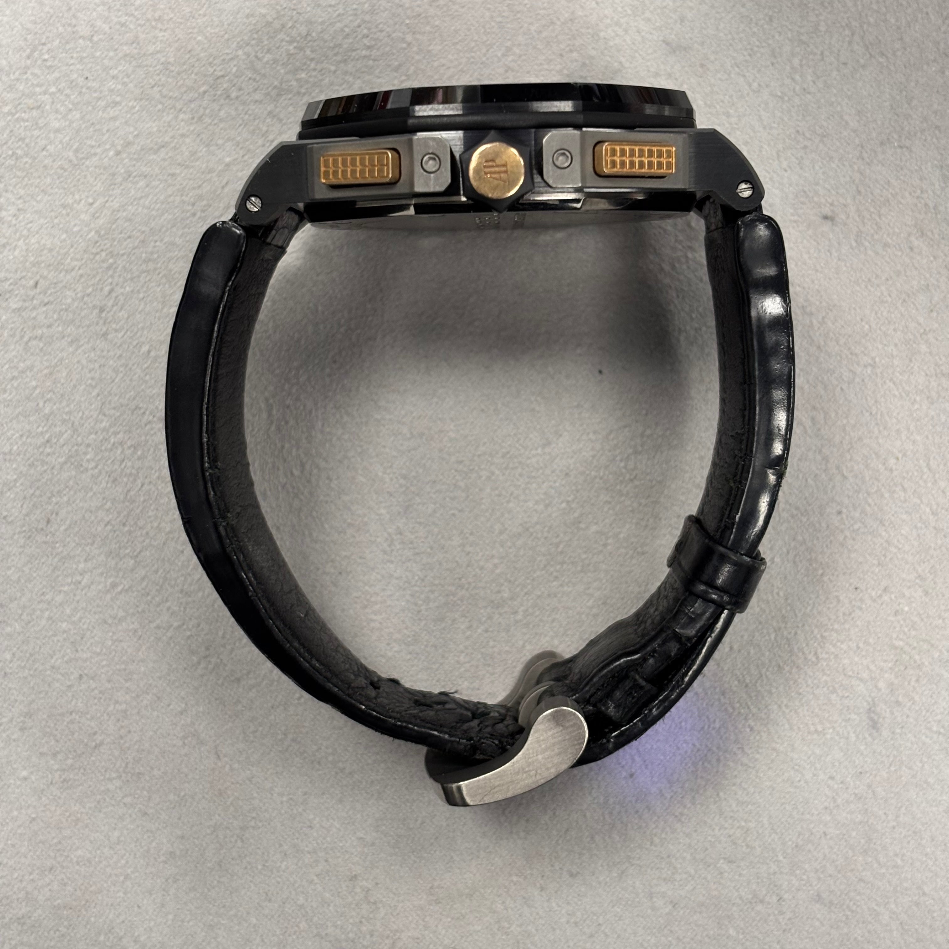 Audemars Piguet Royal Oak 48mm Black Dial Watch Ref# 26378IO.OO.A001KE.01 - Happy Jewelers Fine Jewelry Lifetime Warranty