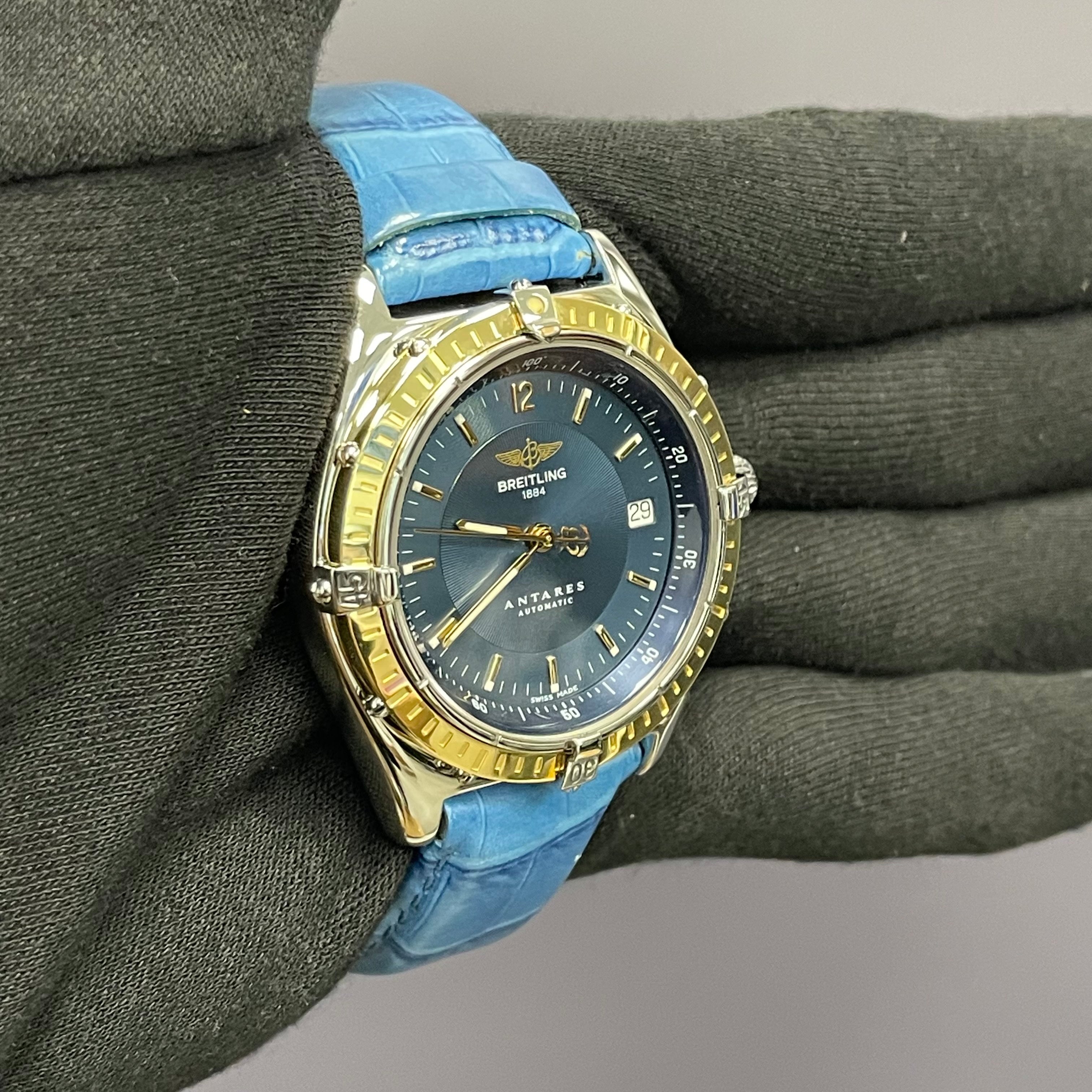 Breitling Antares 40mm Blue Dial Watch Ref# D10048 - Happy Jewelers Fine Jewelry Lifetime Warranty