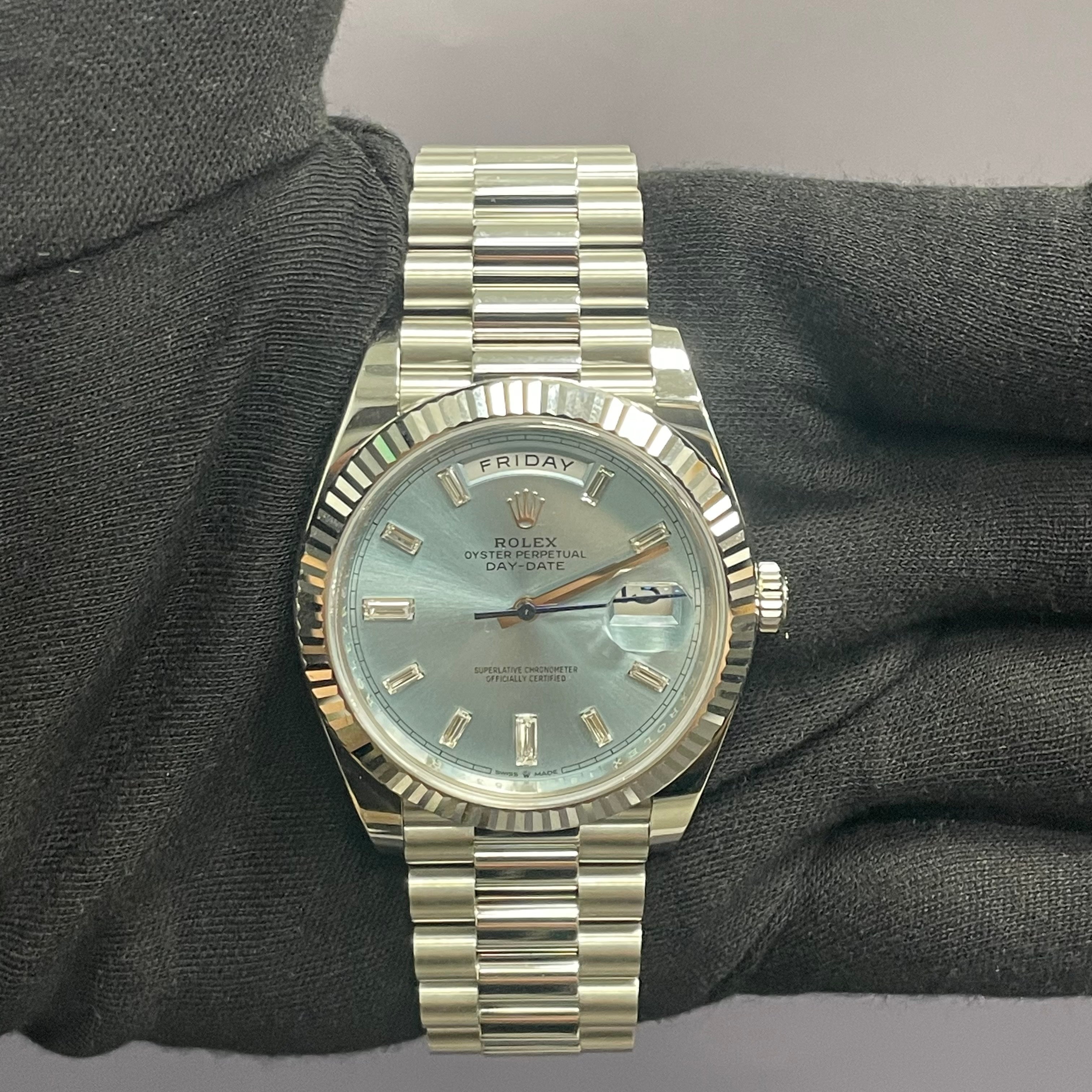 Rolex Day-Date 40mm Blue Dial Ref# 228236 - Happy Jewelers Fine Jewelry Lifetime Warranty
