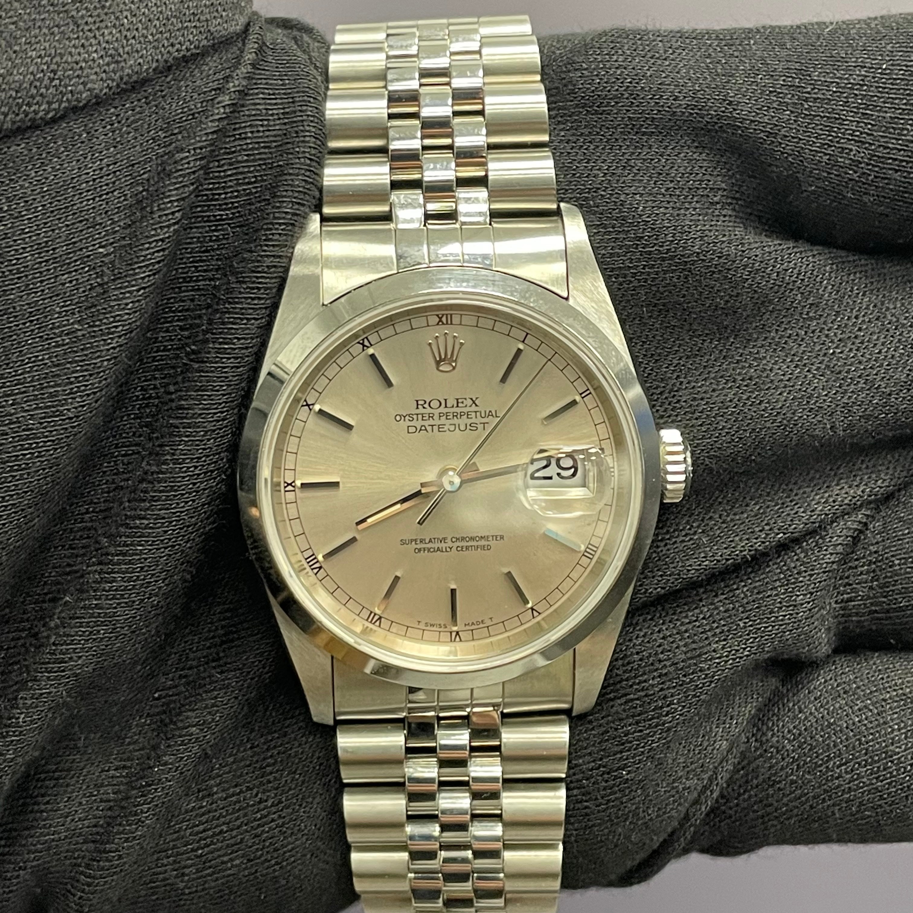 Rolex Datejust 36mm Silver Dial Watch Ref# 16200 - Happy Jewelers Fine Jewelry Lifetime Warranty