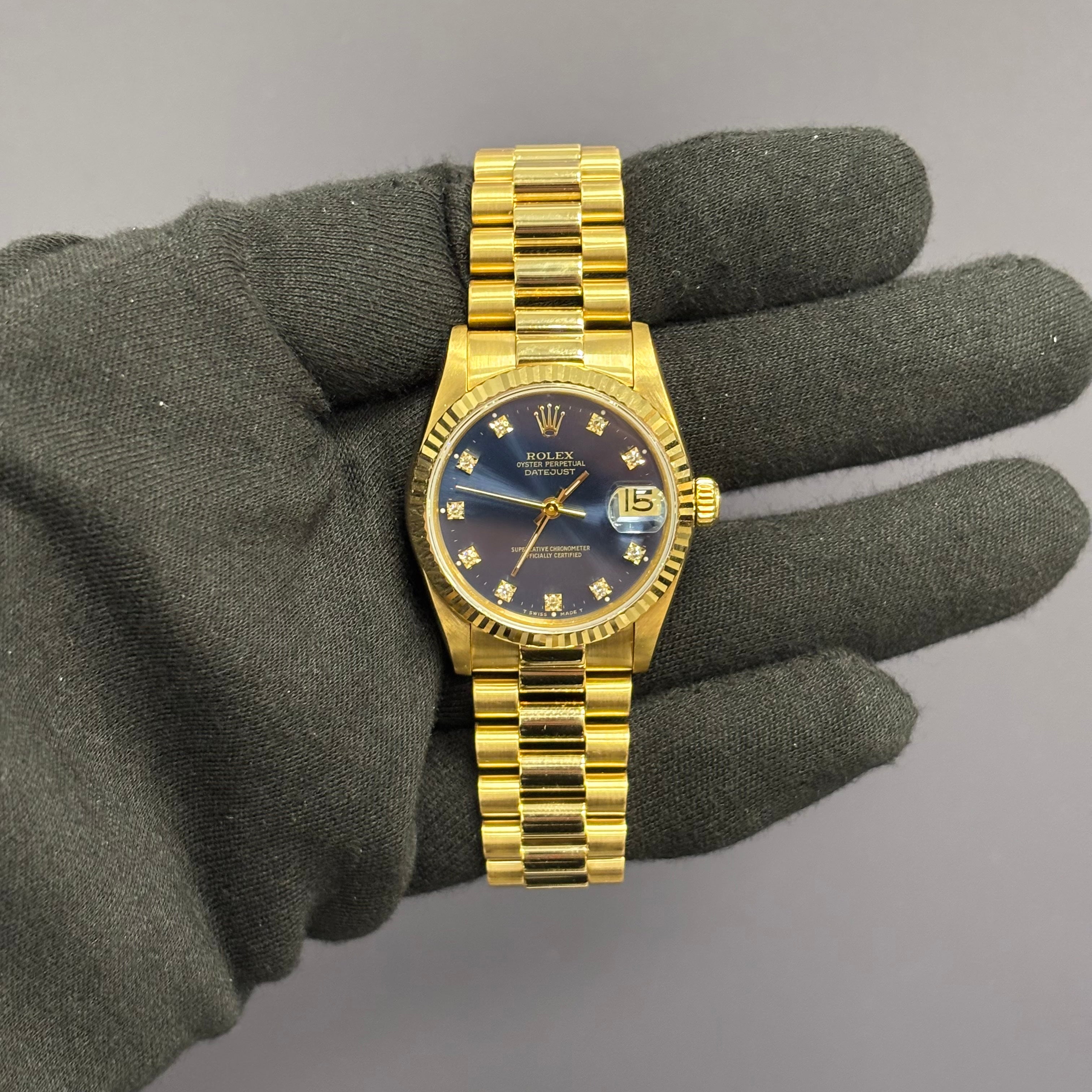 Rolex Datejust 31mm Blue Dial Watch Ref# 68278 - Happy Jewelers Fine Jewelry Lifetime Warranty