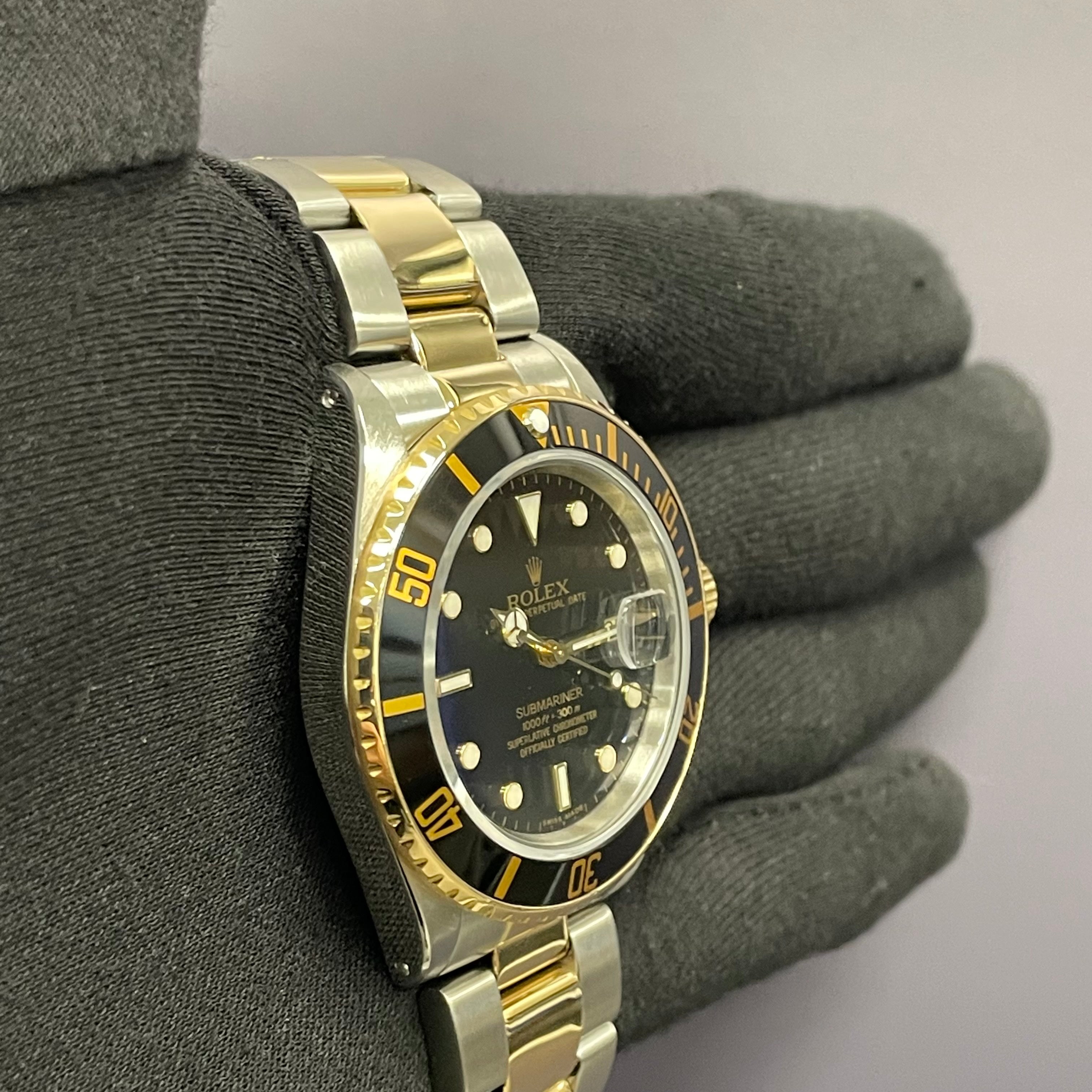 Rolex Submariner 40mm Black Dot Dial Watch Ref# 16803 - Happy Jewelers Fine Jewelry Lifetime Warranty