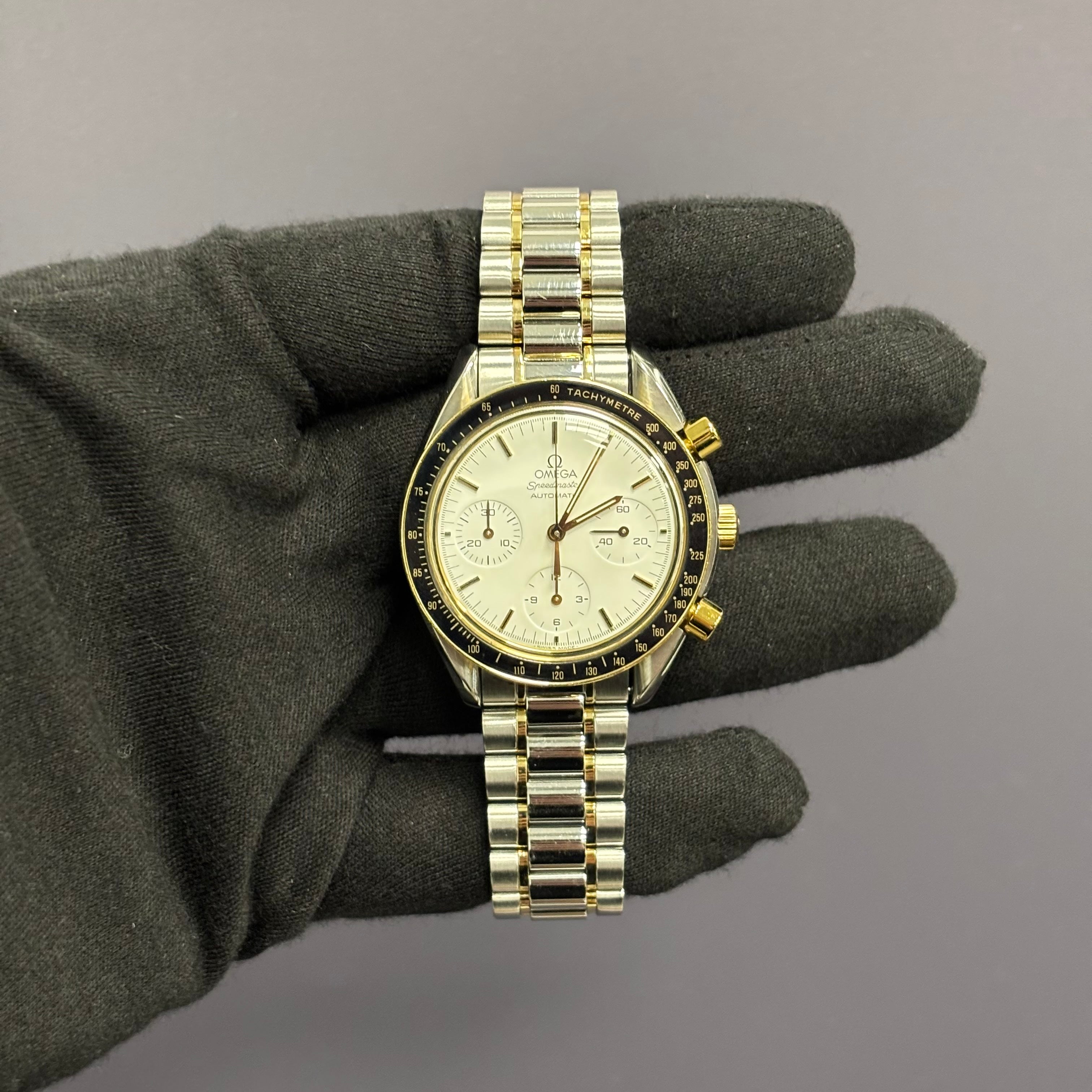 Omega Speedmaster 39mm White Dial Watch Ref# 175.0032 - Happy Jewelers Fine Jewelry Lifetime Warranty