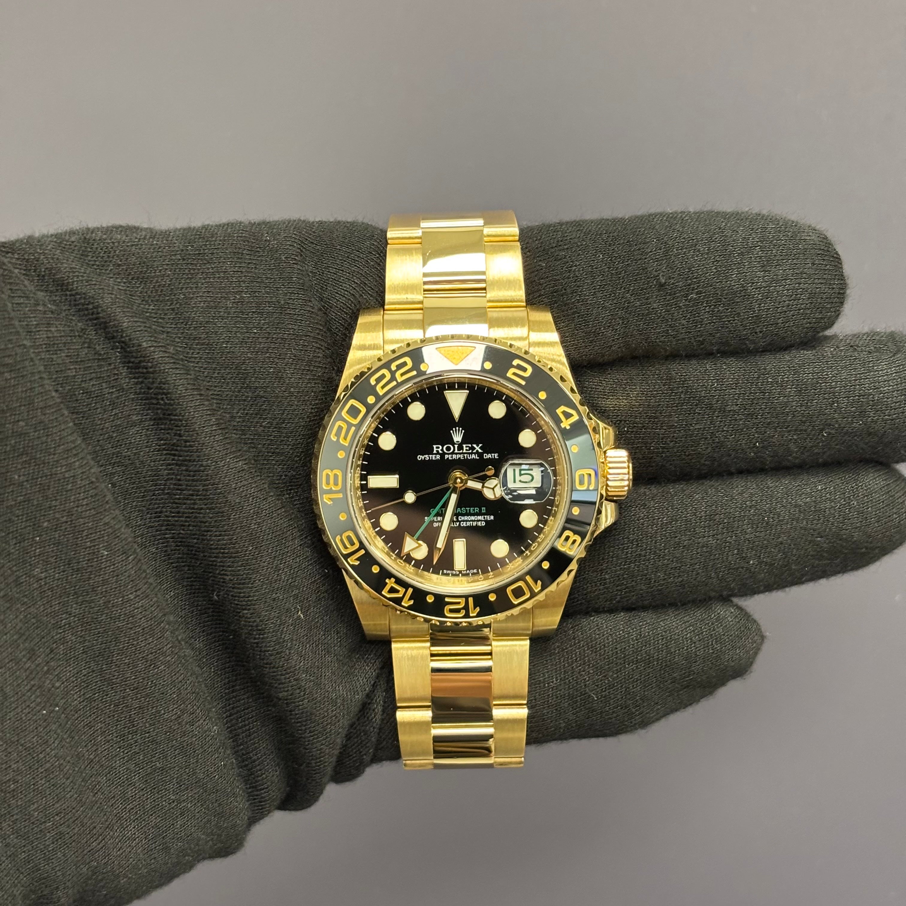 Rolex GMT-Master II 40mm Green Dial Watch Ref# 116718LN - Happy Jewelers Fine Jewelry Lifetime Warranty