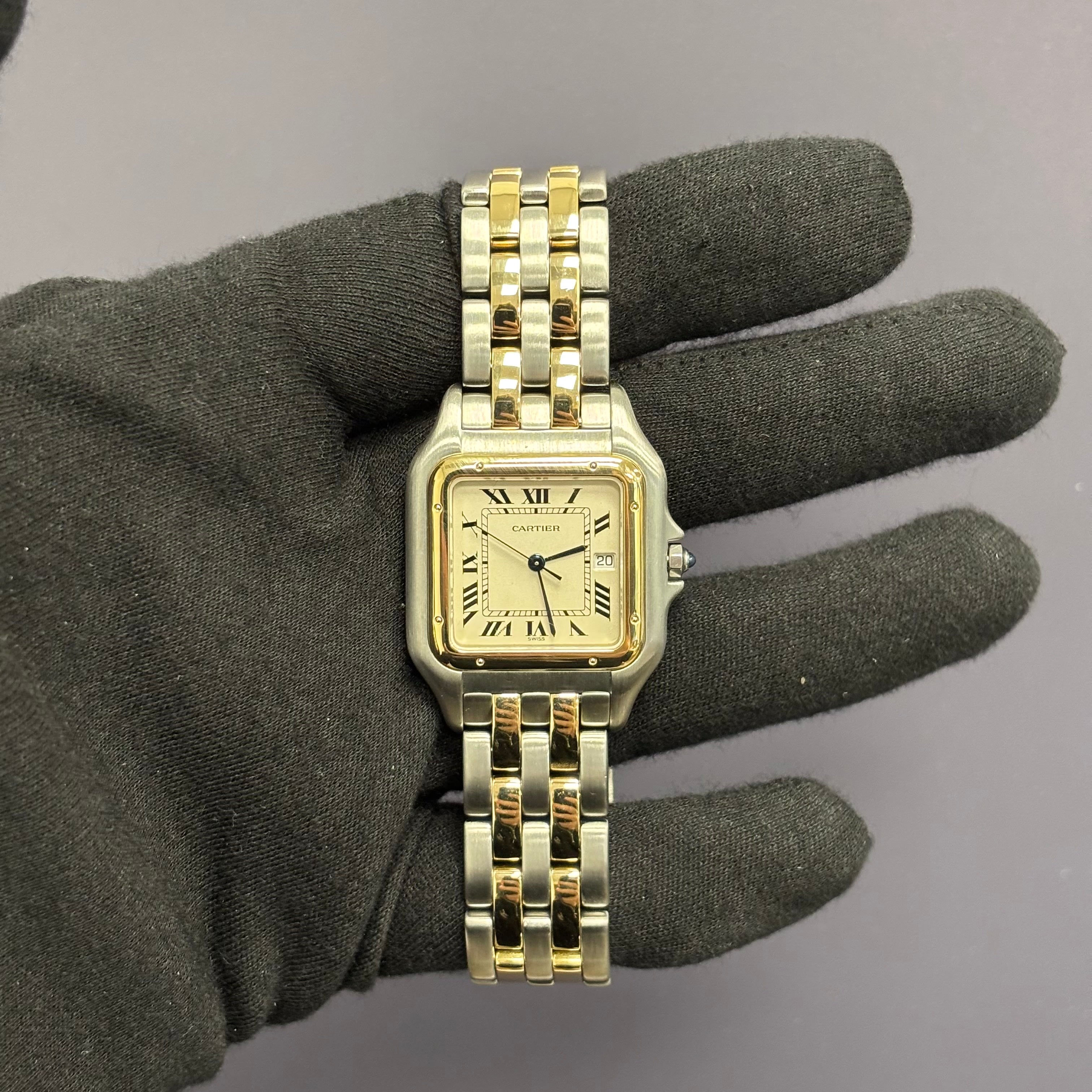 Cartier Panthere 31mm Ivory Roman Dial Watch Ref# W25027B6 - Happy Jewelers Fine Jewelry Lifetime Warranty