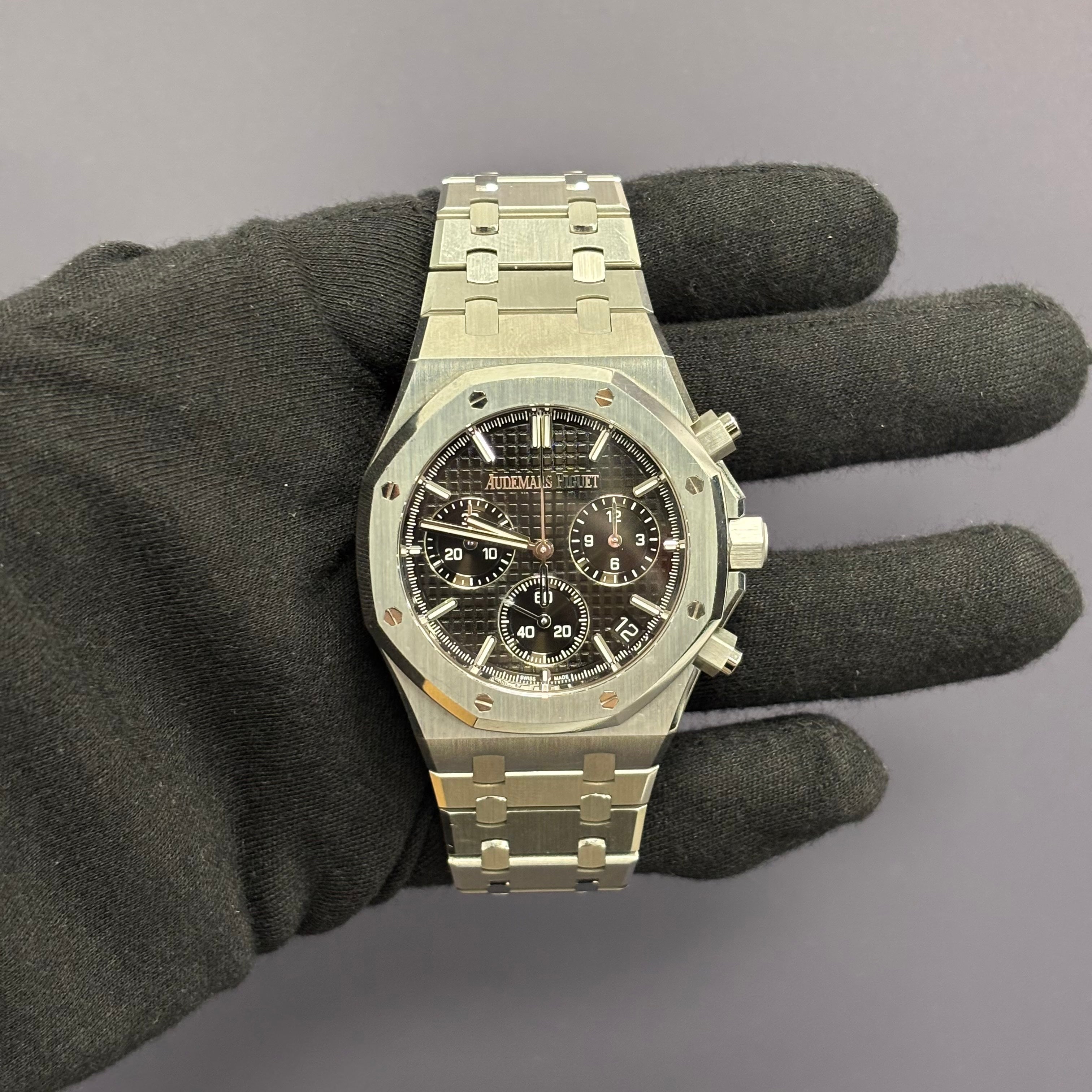 Audemars Piguet Royal Oak 41mm Black Dial Watch Ref# 26240ST.OO.1320ST.02 - Happy Jewelers Fine Jewelry Lifetime Warranty