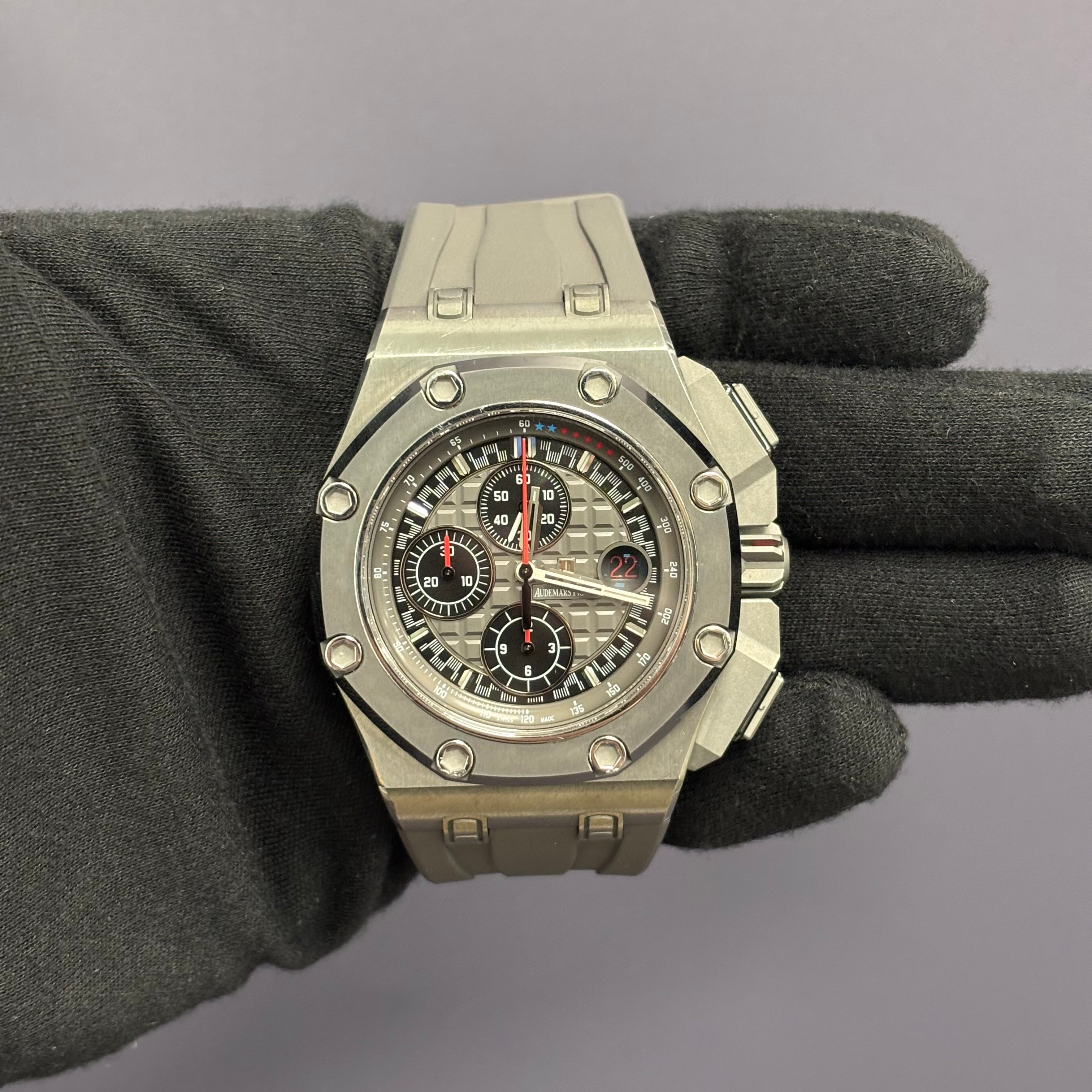 Audemars Piguet Royal Oak 44mm Grey Dial Watch Ref# 26568IM.OO.A004CA.01 - Happy Jewelers Fine Jewelry Lifetime Warranty