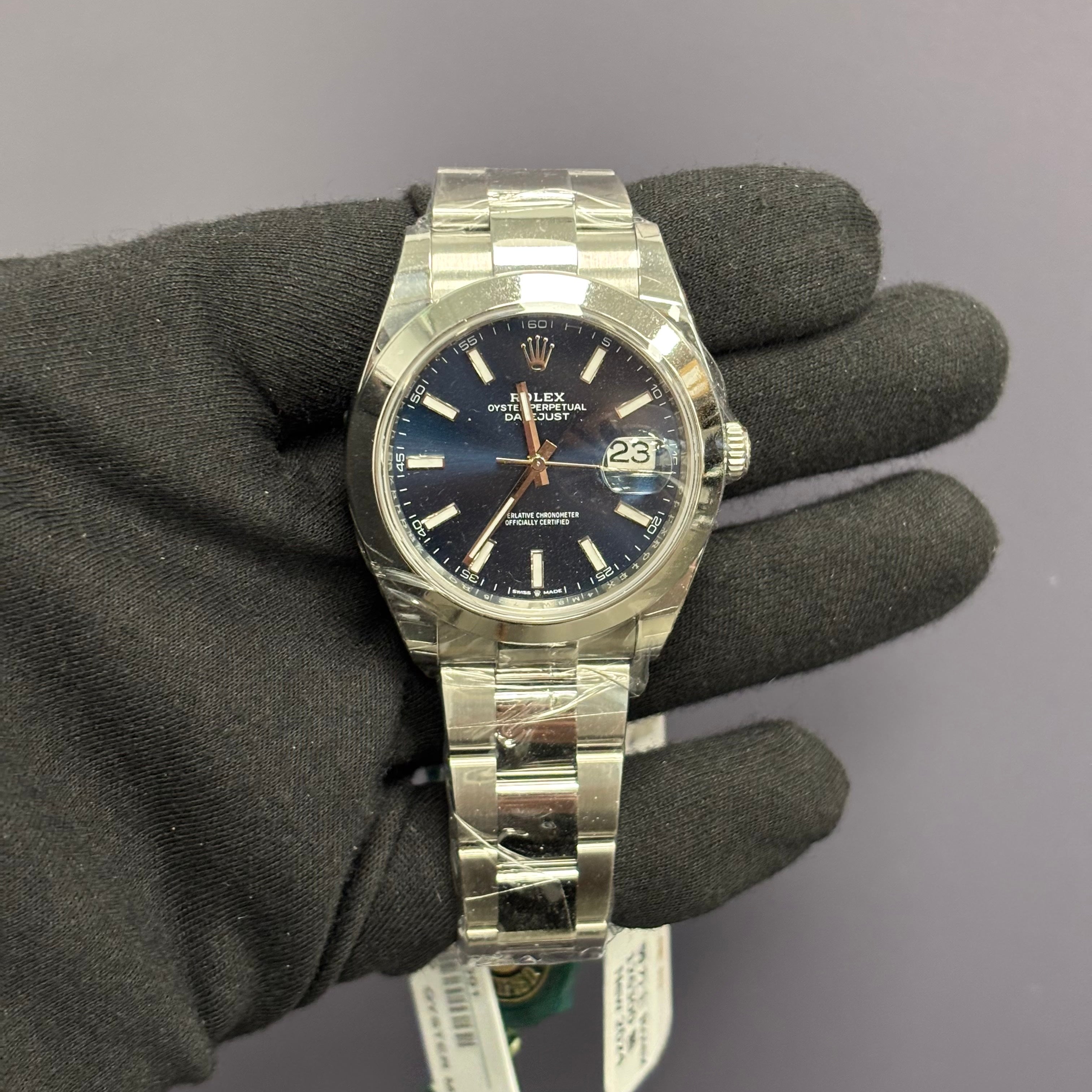 Rolex Datejust 41mm Blue Dial Watch Ref# 126300 - Happy Jewelers Fine Jewelry Lifetime Warranty