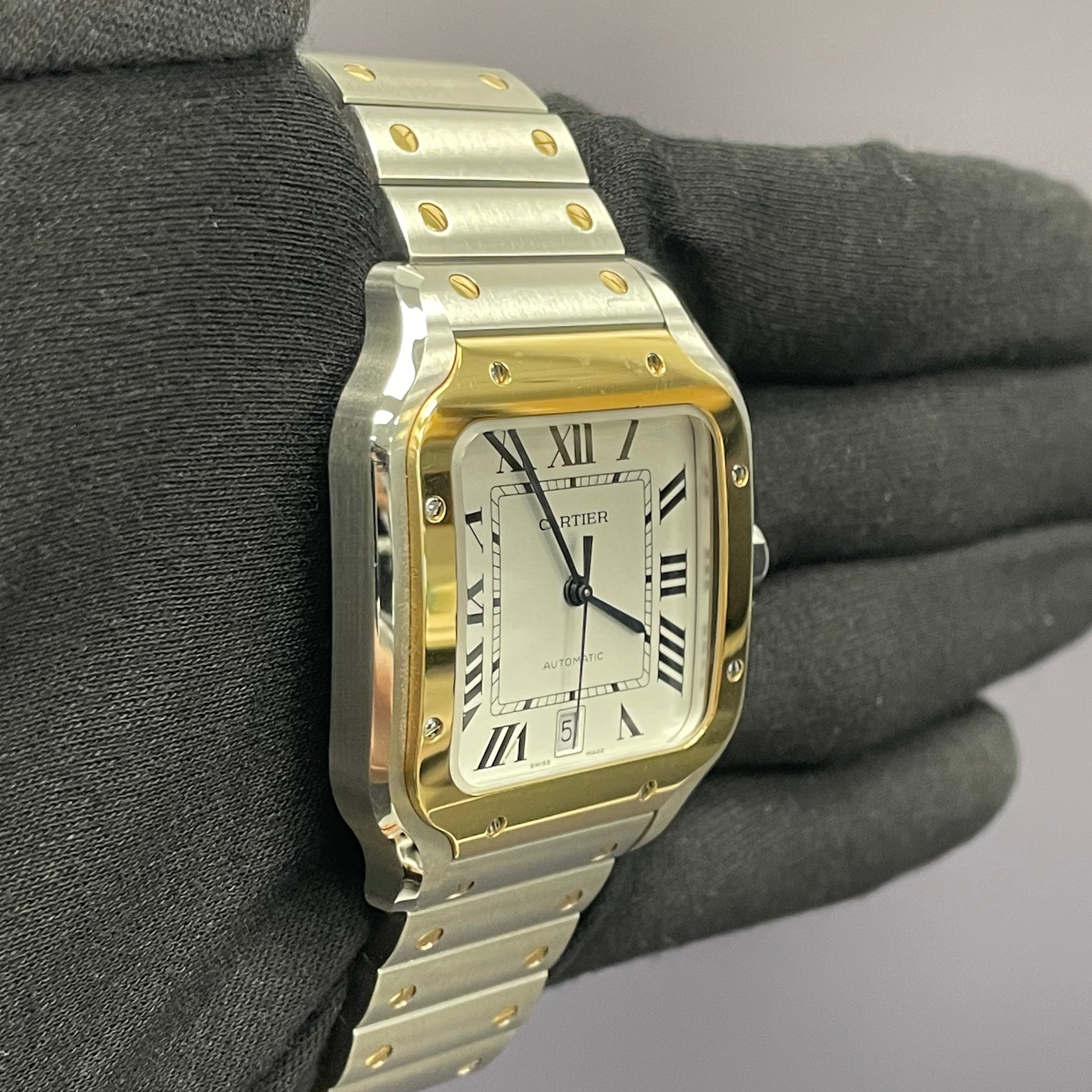 Cartier Santos 47mm White Dial Watch Ref# W2SA0009 - Happy Jewelers Fine Jewelry Lifetime Warranty