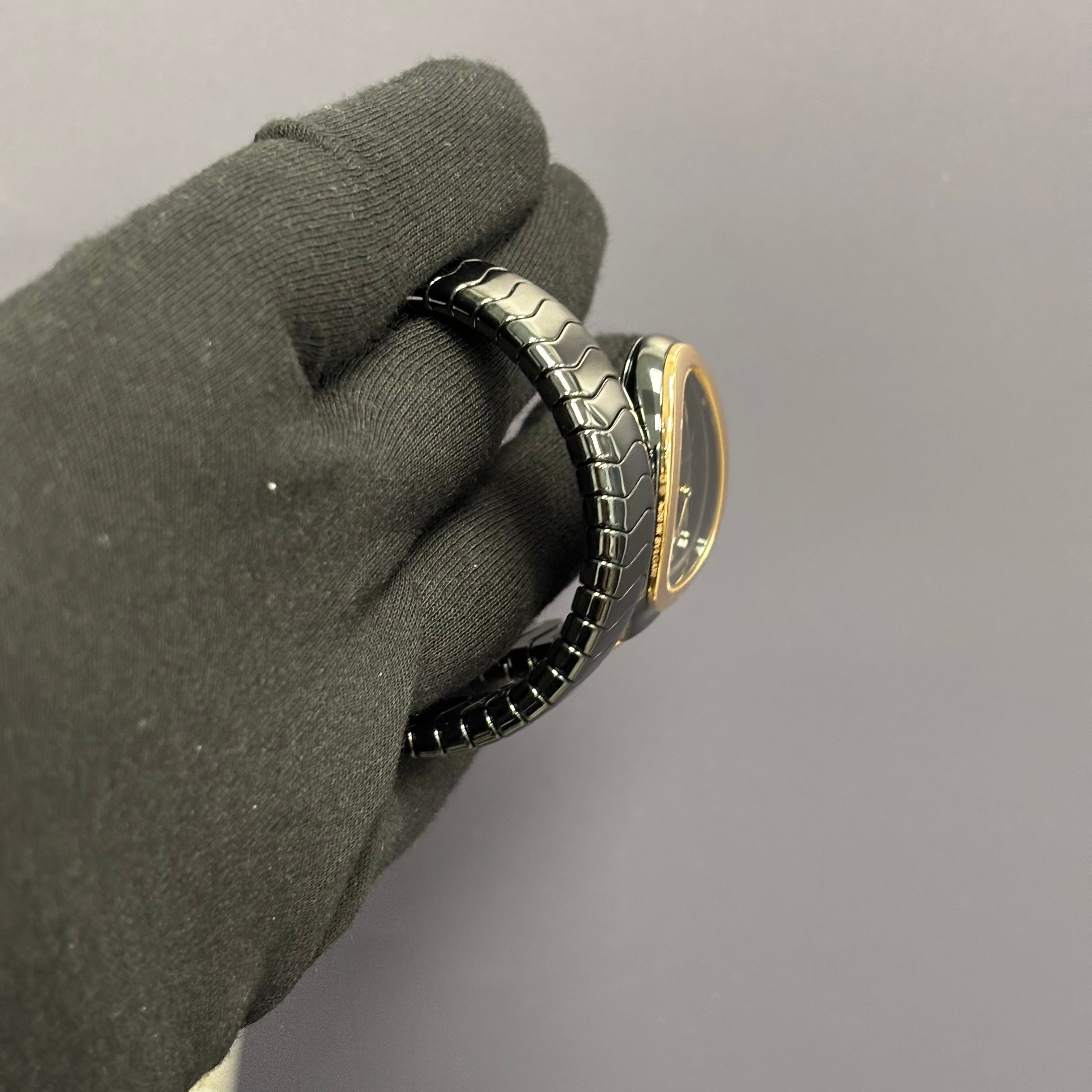 Bvlgari Serpenti 35mm Black Dial Watch Ref# 102735 - Happy Jewelers Fine Jewelry Lifetime Warranty